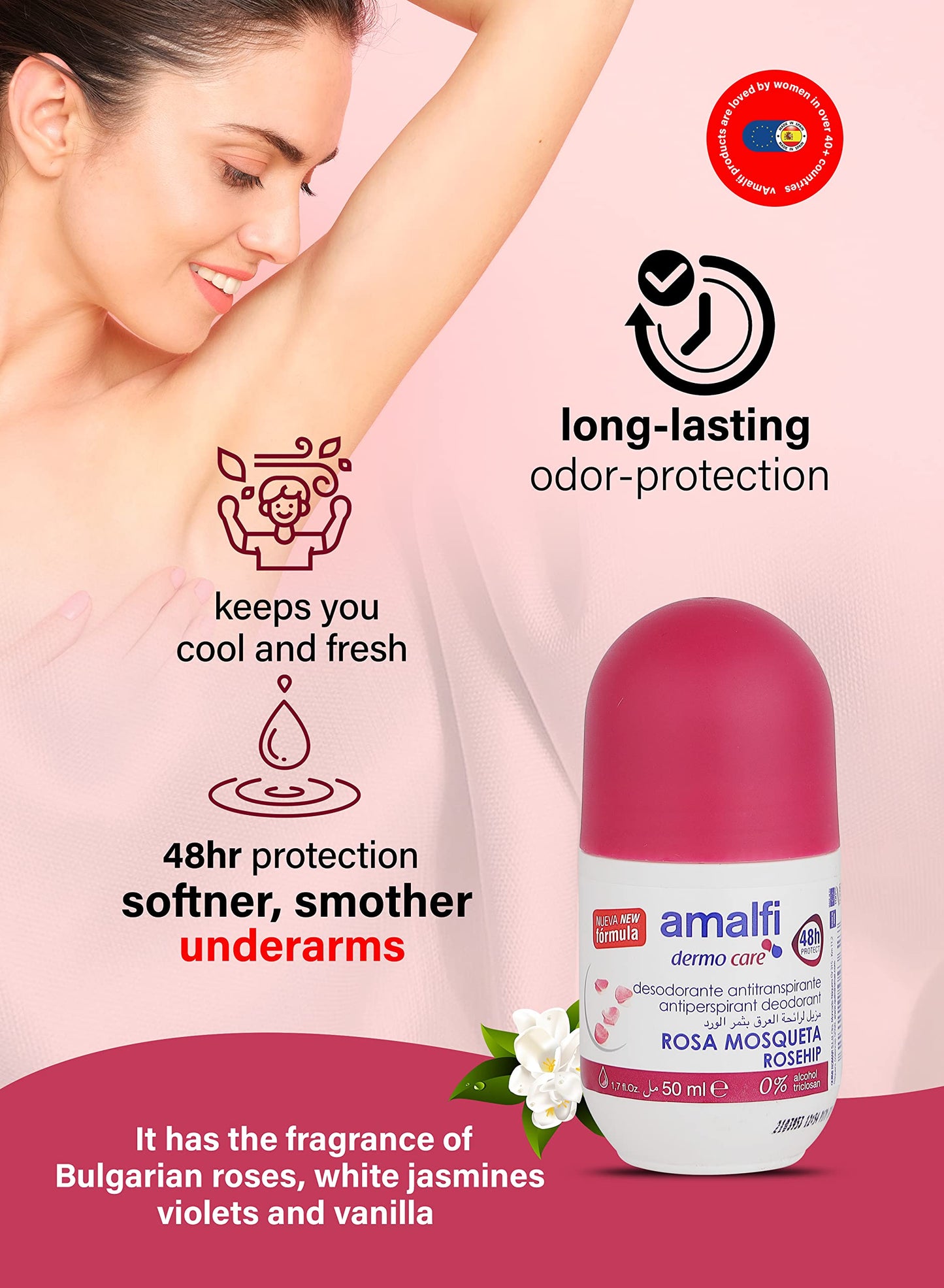 DESODORANTE ROLL-ON DERMO ROSA MOSQUETA 50ML