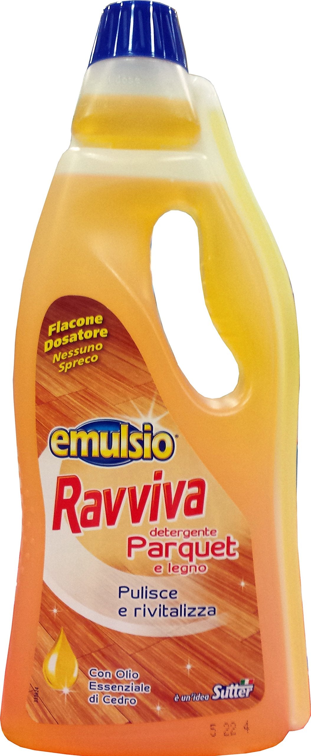 12 x EMULSIO Lavapavimenti Parquet Con Olio Essenziale Di Cedro 750 ML