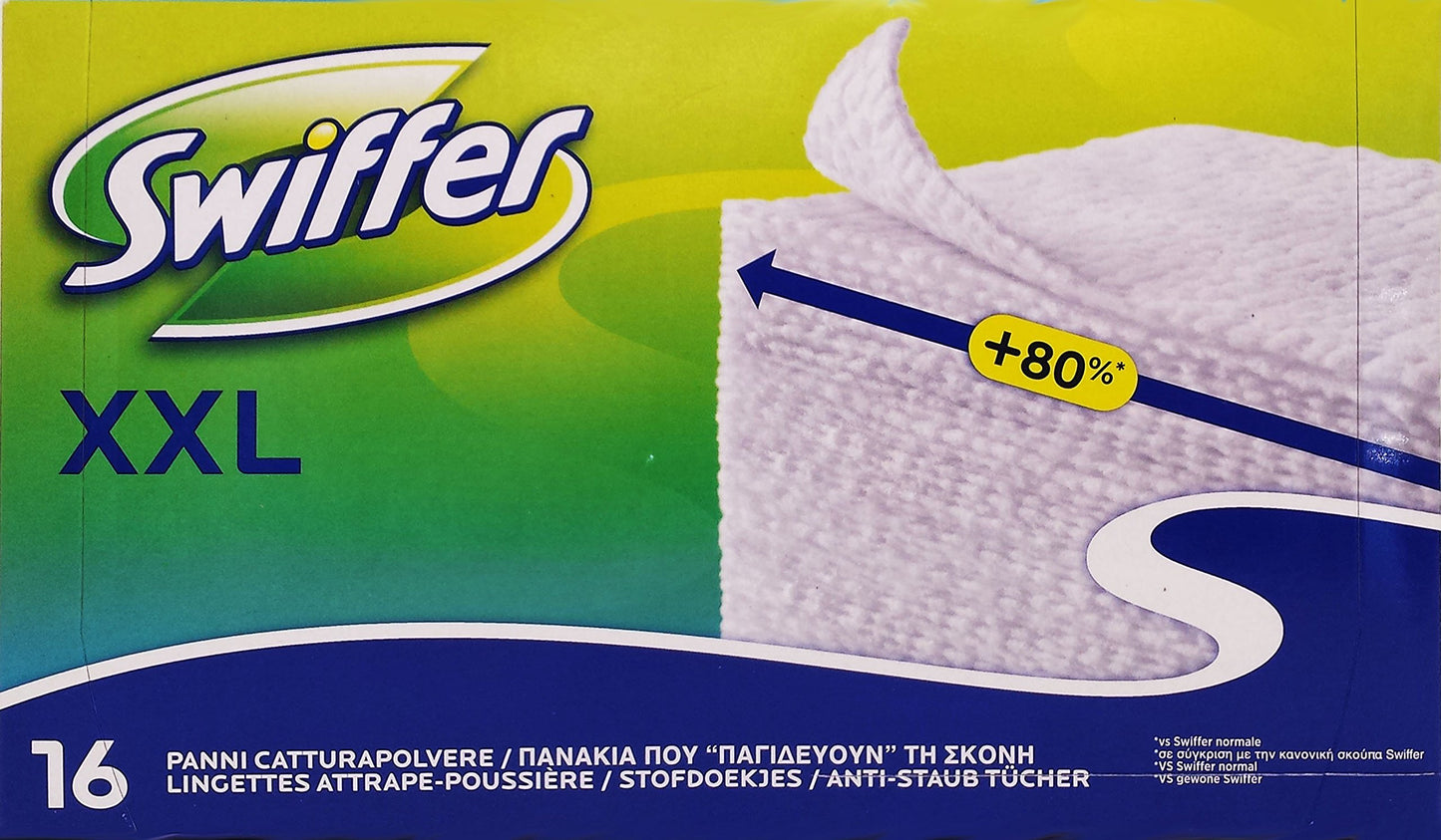 6 x SWIFFER Panno Catturapolvere Ricarica Maxi 16 Pezzi