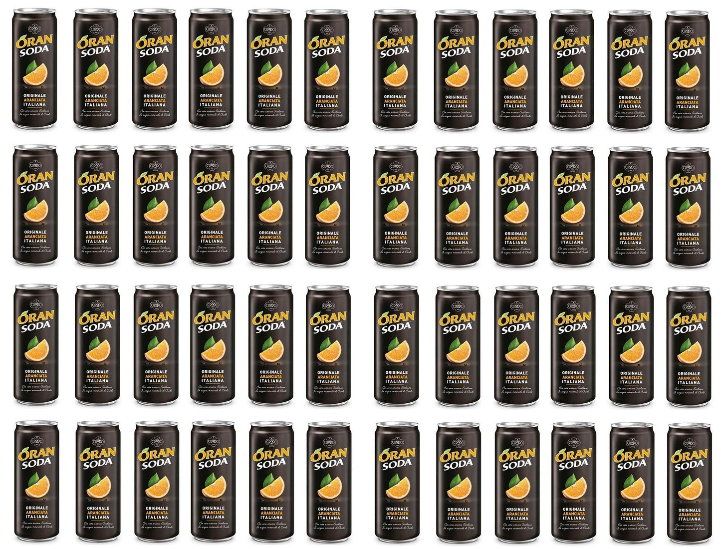 Oransoda 48x Campari Italian Orange Soda 330 ml Drink Beverage