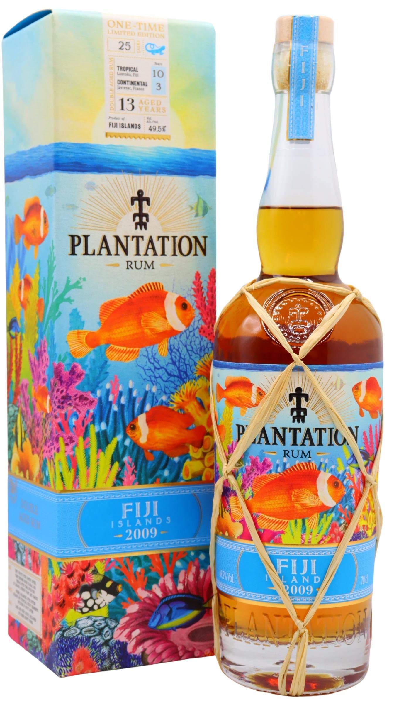 Plantation Rum FIJI ISLANDS ONE-TIME Limited Edition 2009 49,5% Vol. 0,7l in Giftbox