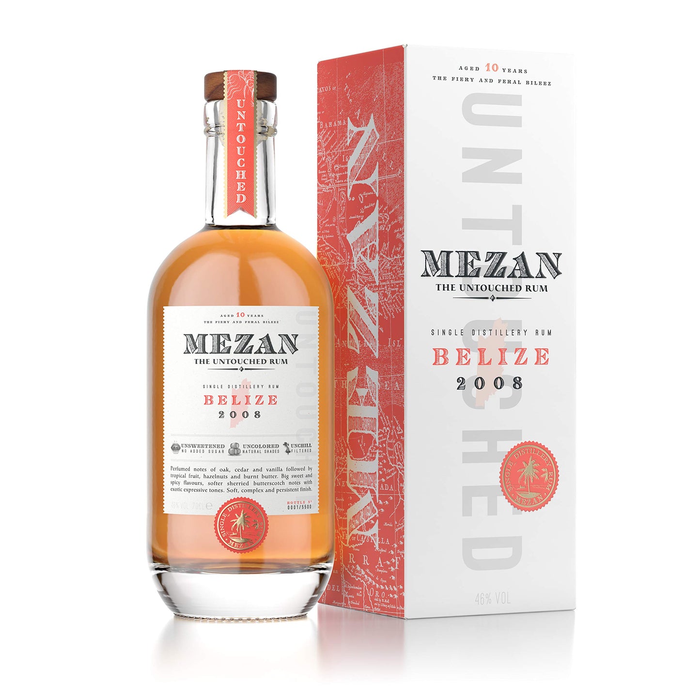 Mezan Single Distillery Rum BELIZE 2008 46% Vol. 0,7l in Giftbox