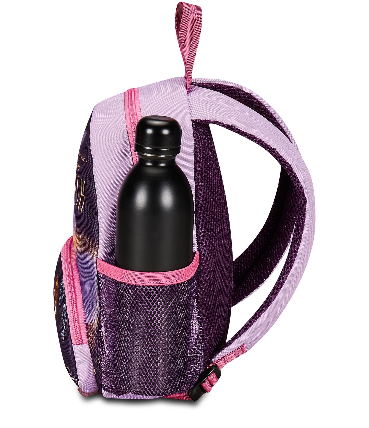 Disney Zaino Asilo Small, WISH, Lilla - Tasche Laterali Porta Borraccia, Tasca Frontale, Zainetto Asilo Bambina - Zaino Scuola Kid - Principesse Disney