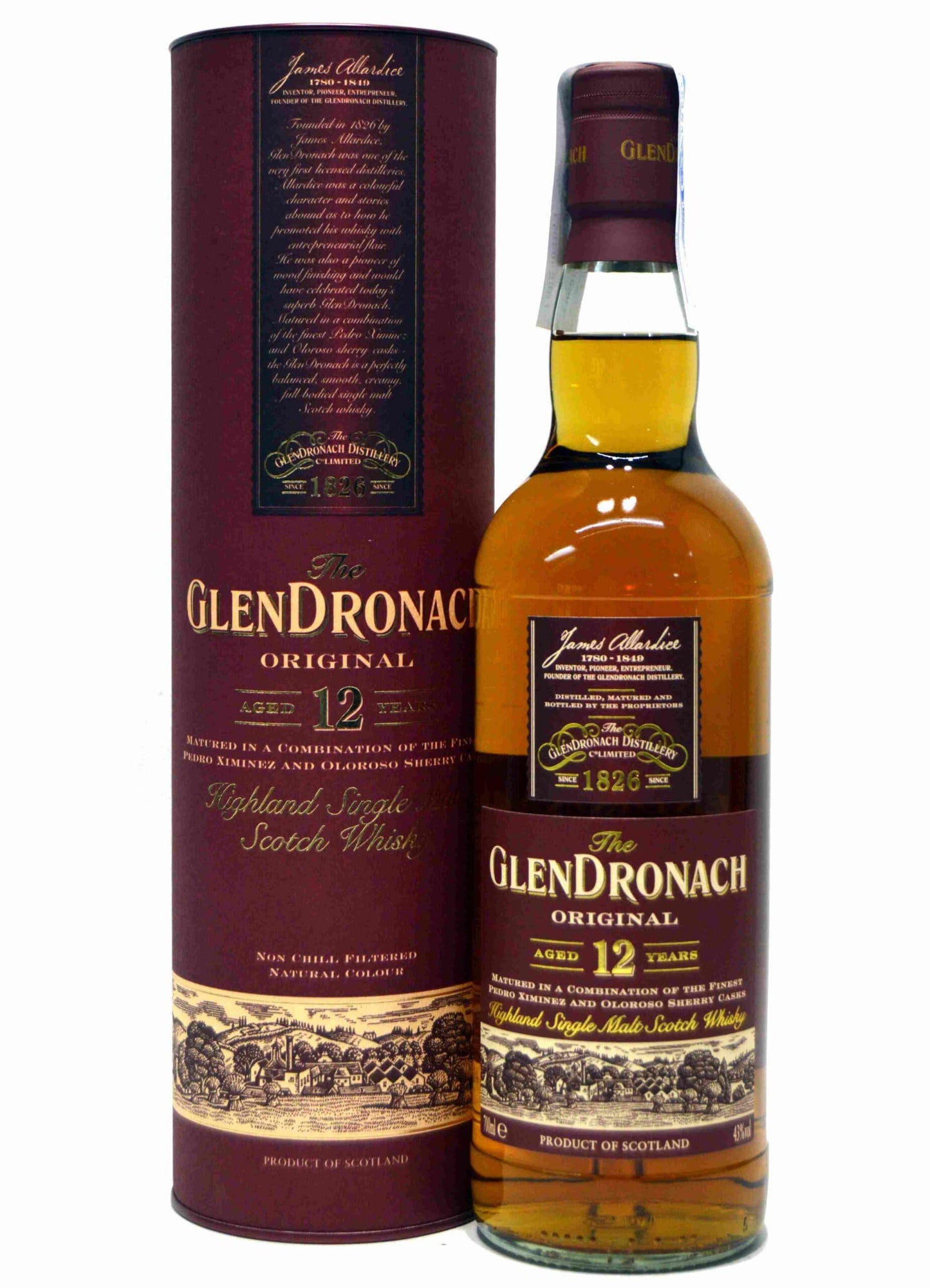 GlenDronach 12 anni Original 70cl - Single Malt Scotch Whisky. 43% vol.
