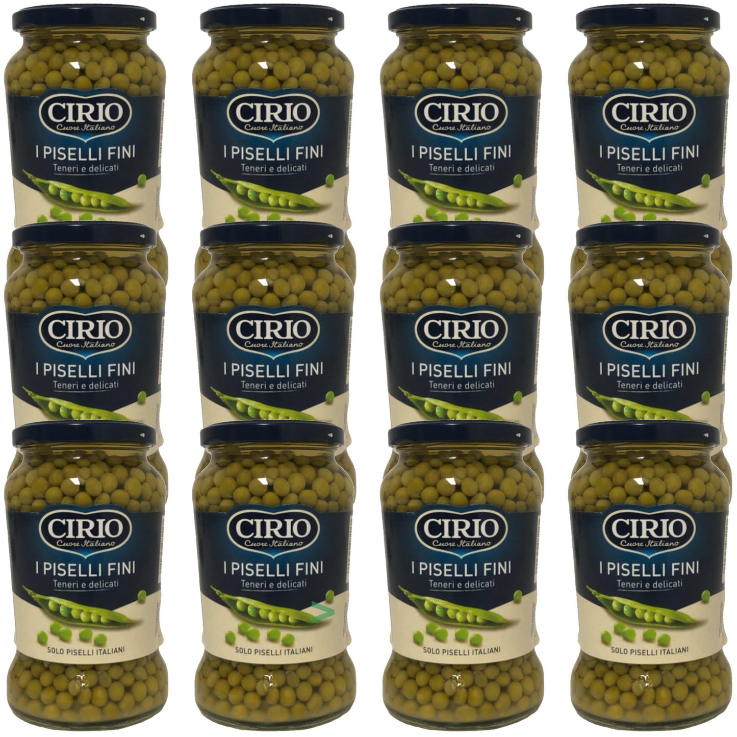 Cirio Piselli Fini Teneri e Delicati Coltivati in Italia (12 x 370g)
