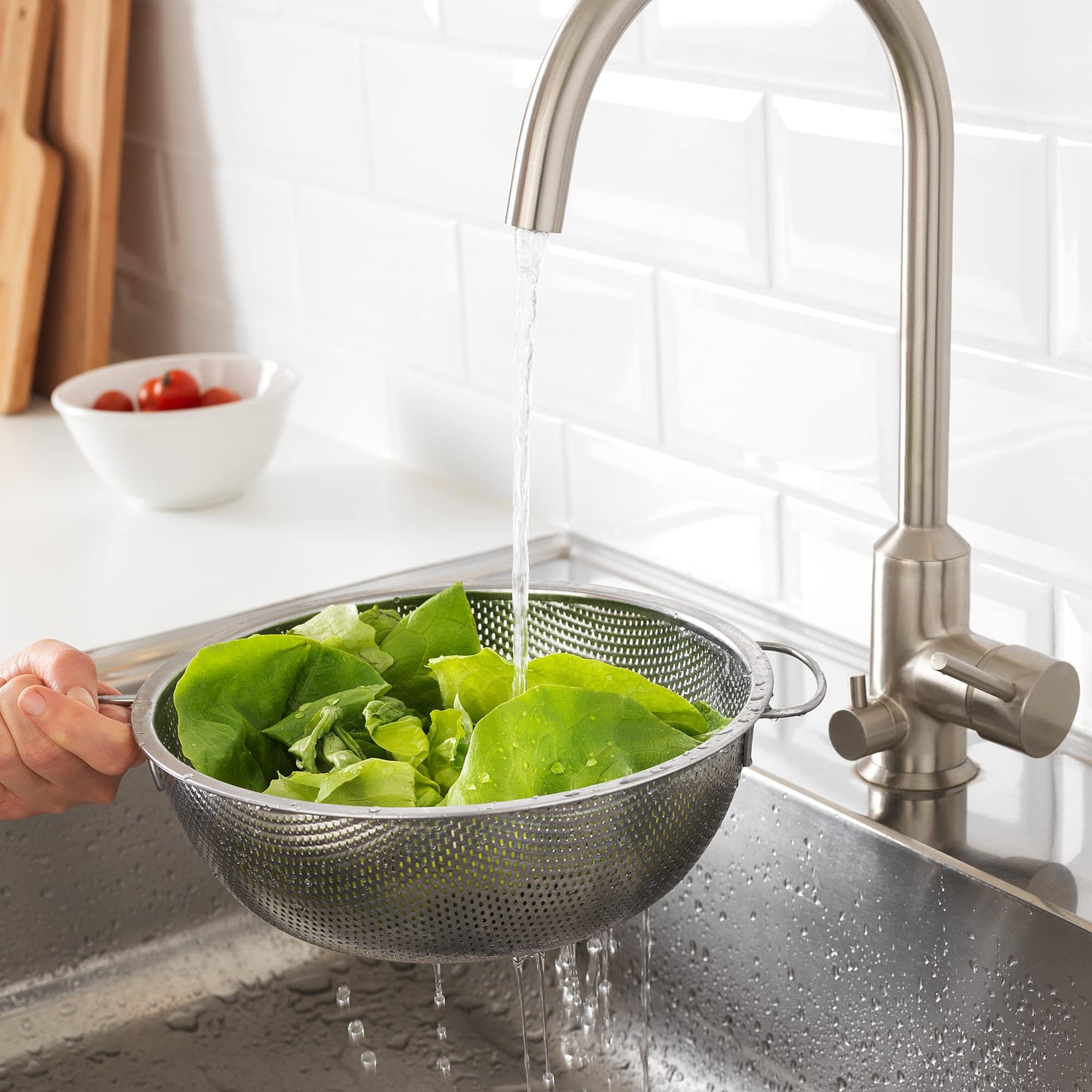 IKEA IDEALISK Scolapasta, Acciaio Inox
