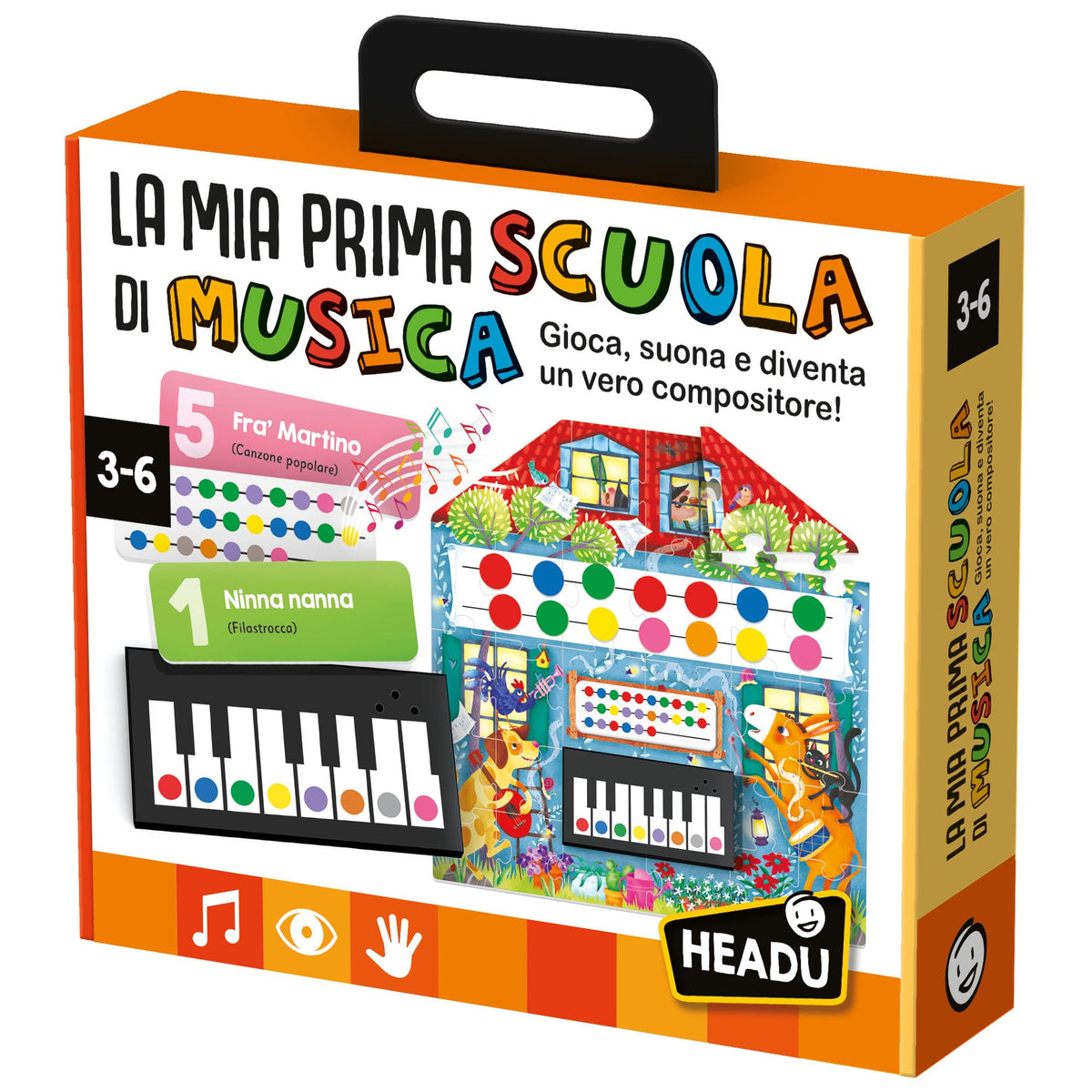 Headu La Mia Prima Scuola Di Musica Gioca Suona E Crea It57243 Gioco Educativo Per Bambini 3-6 Anni