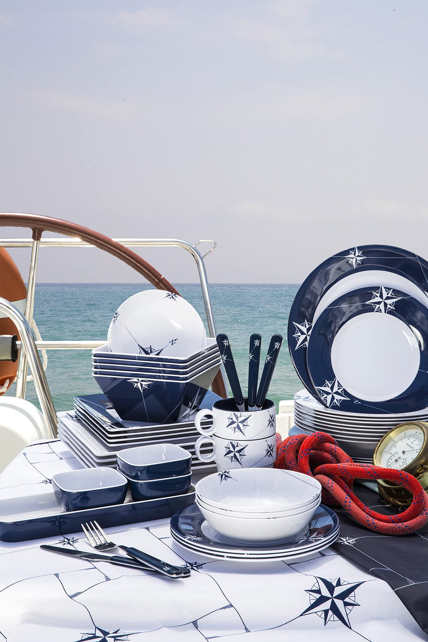 Marine Business Regata Set aperitivo, Melamina, Multicolore, 27 x 9 x 5 cm, 4 Pezzi