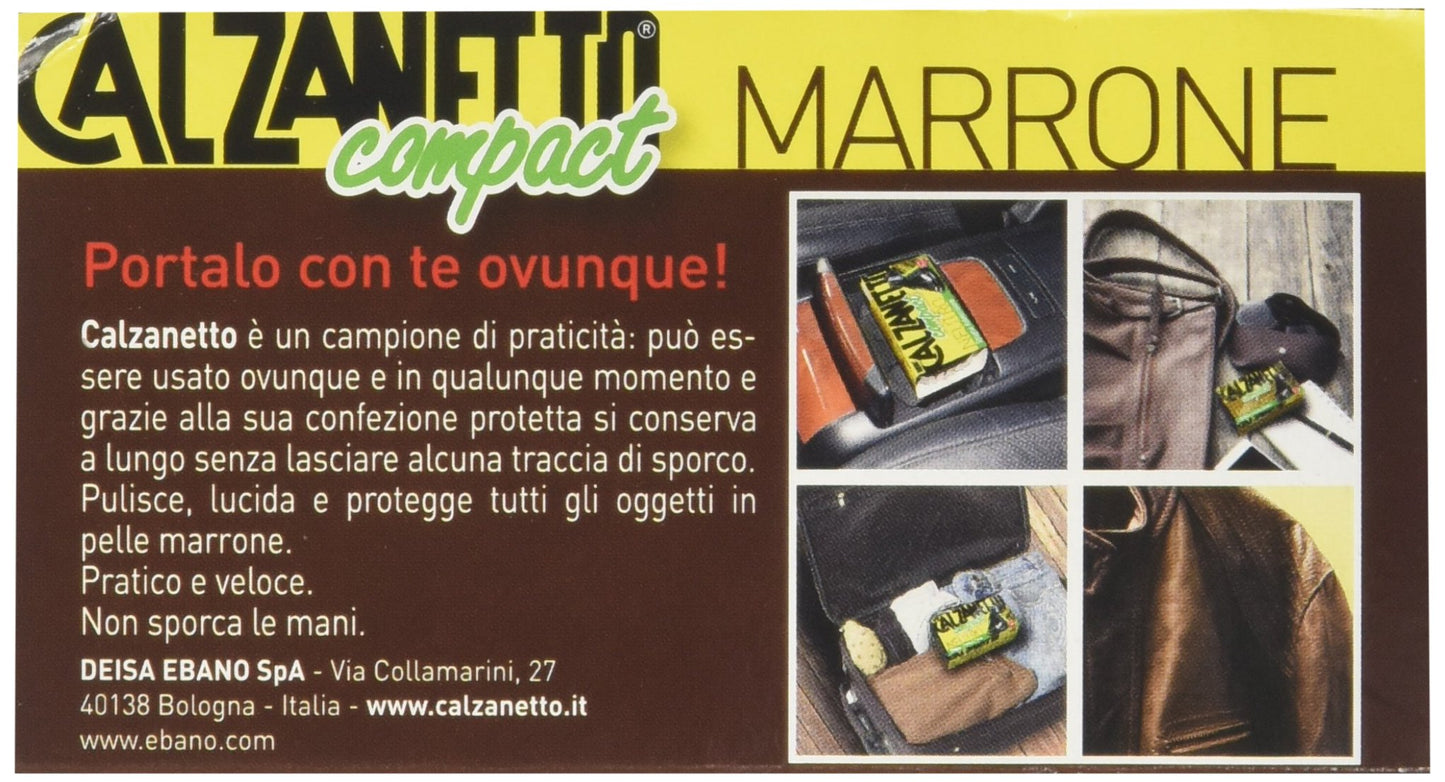 Calzanetto Spugna Compact Marrone, Confezione da 6