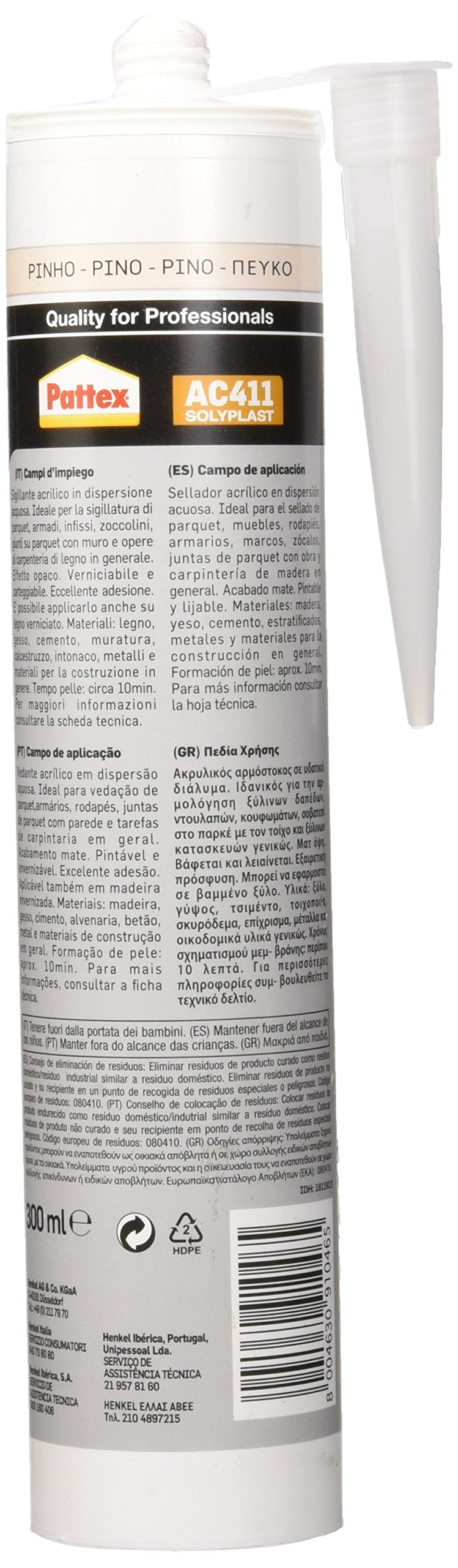 Pattex Silicone Acrilico Per Legno E Parquet 'Pattex Ac411'