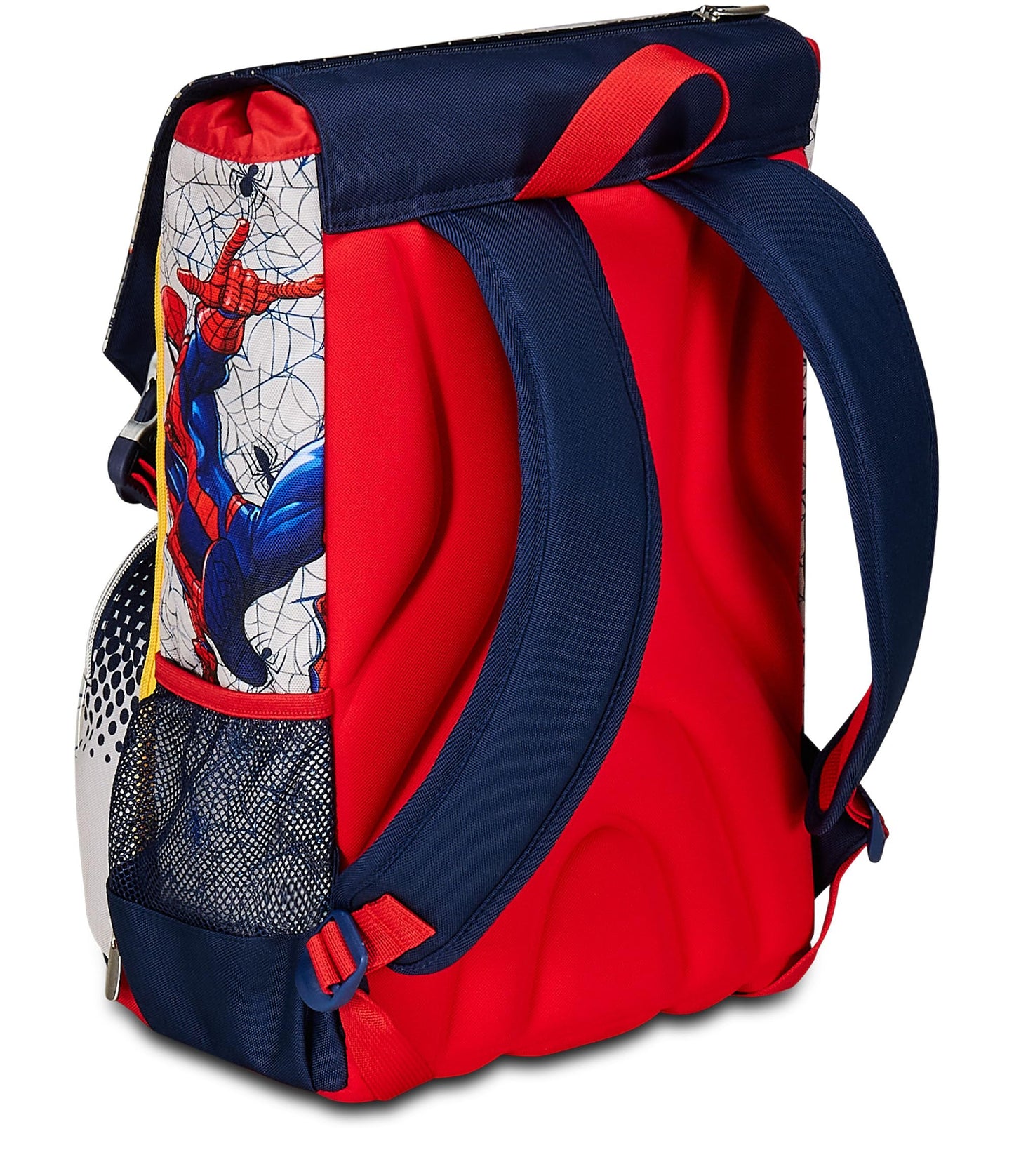 Seven Zaino Scuola Estensibile DISNEY - SPIDER-MAN WEBBED WONDER, Blu Rosso - Zaino Doppio Scomparto Sdoppiabile Tramite Zip e Con Tasca Porta Borraccia, Zaino Bambino - Marvel Merchandising