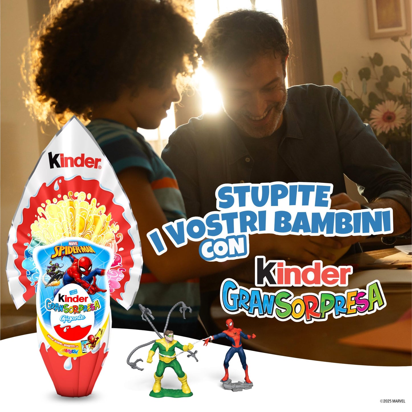 Kinder GranSorpresa Gigante Spiderman - Uovo di Pasqua Kinder 2025 di Finissimo Cioccolato al Latte con Sorpresa Spiderman, Idea Regalo Pasqua, 320 Grammi