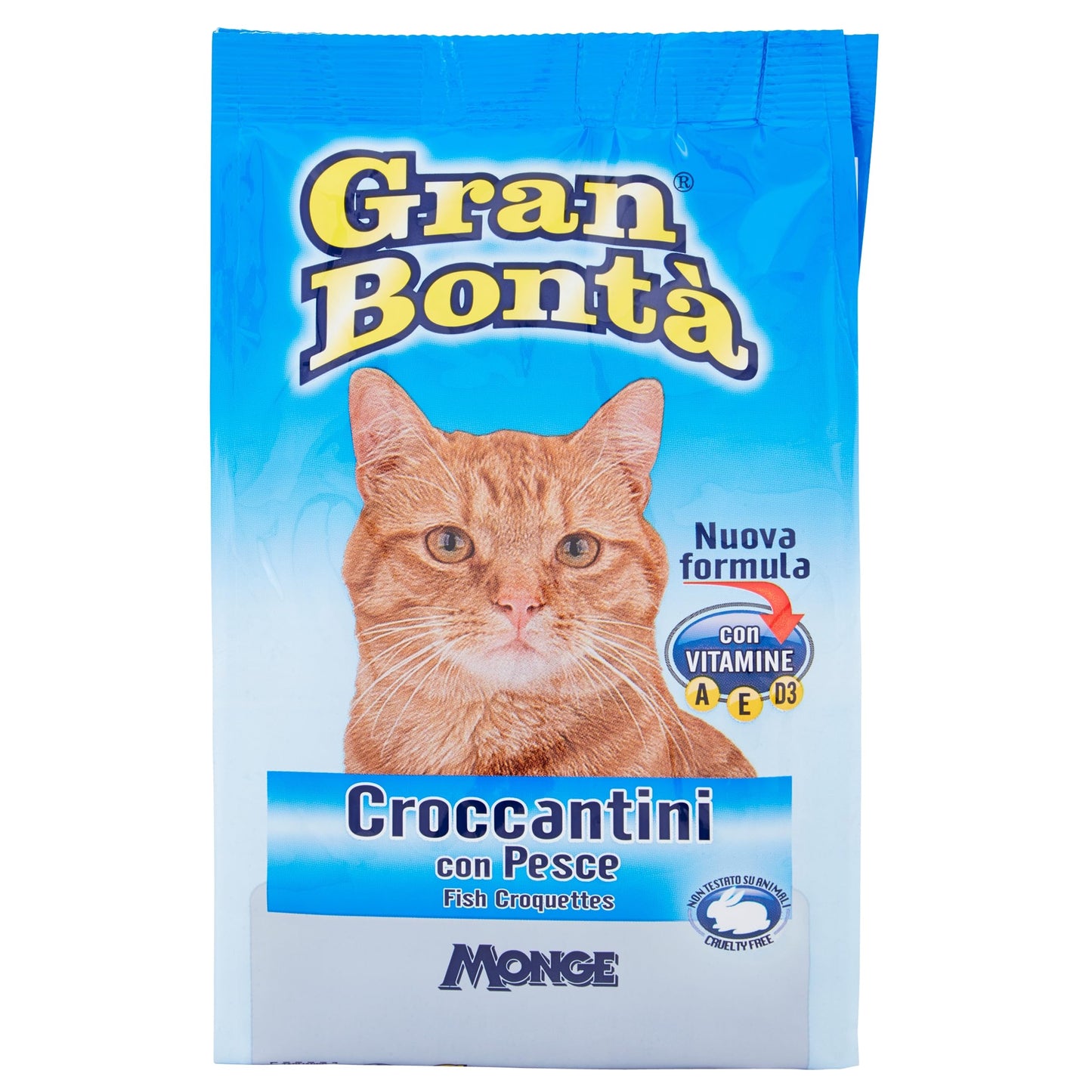 Croccantini Ideali per Gatti Gusto Pesce Monge Linea Gran Bonta' Confezione Da 400 Grammi