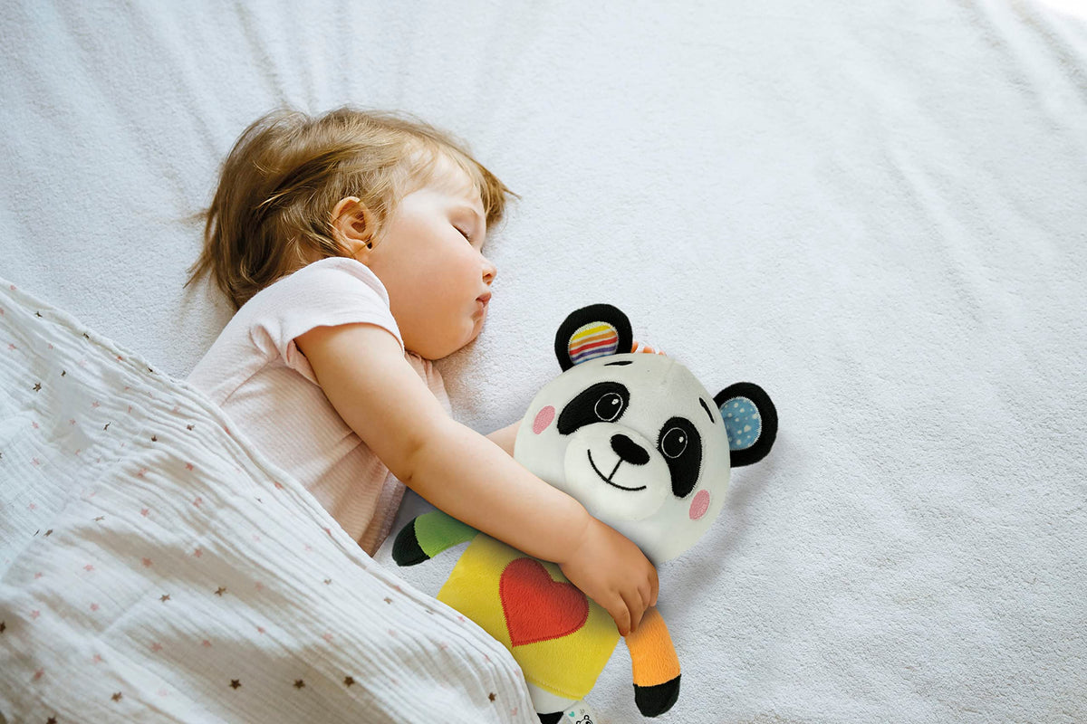 Clementoni - 17793 - Love me Panda - Peluche Neonato Interattivo, Luci E Suoni, Giocattolo Bambini 0-36 Mesi