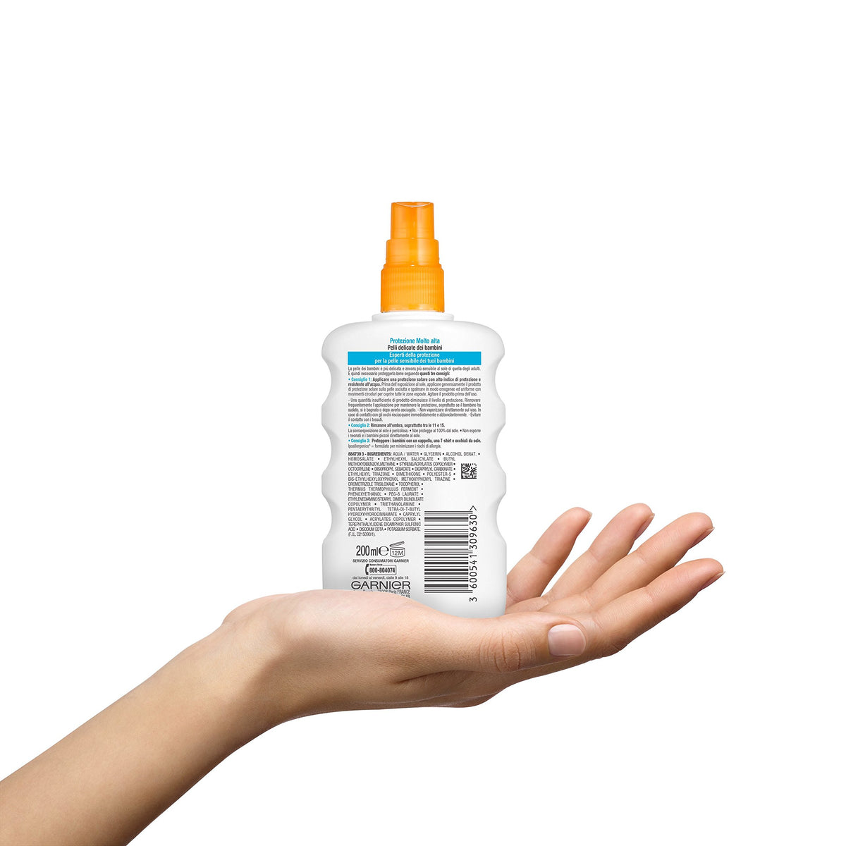 Garnier Ambre Solaire Advanced Sensitive Spray Protettivo per Bambini, Ip50+, 200 ml