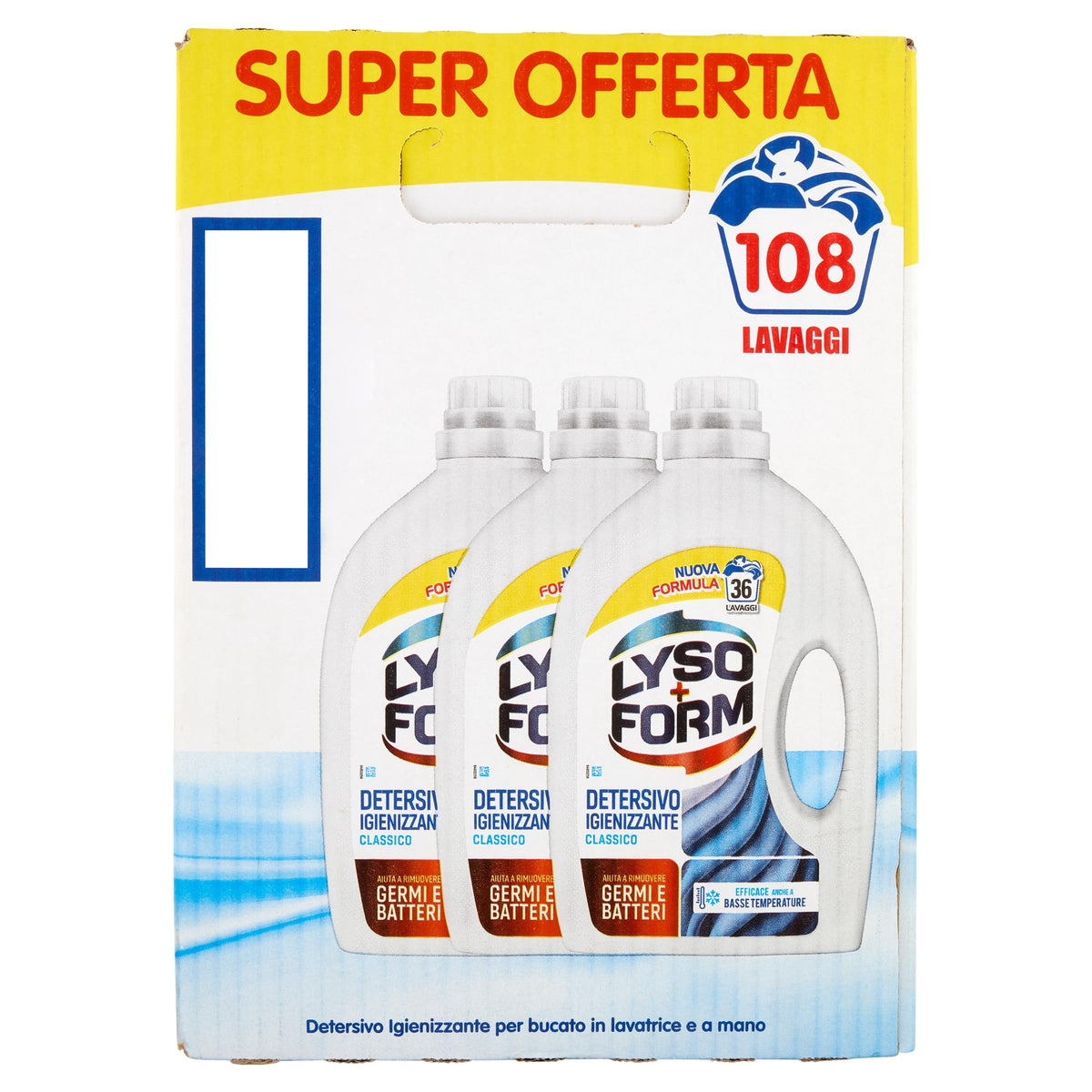 Lysoform Detresivo Igienizzante Classico 108 Lavaggi, 3 x 1.62L