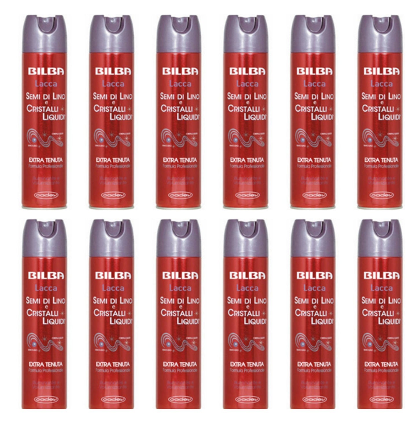 12 Pezzi Lacca per Capelli Extra Tenuta BILBA semi di lino e cristalli liquidi offerta lotto stock