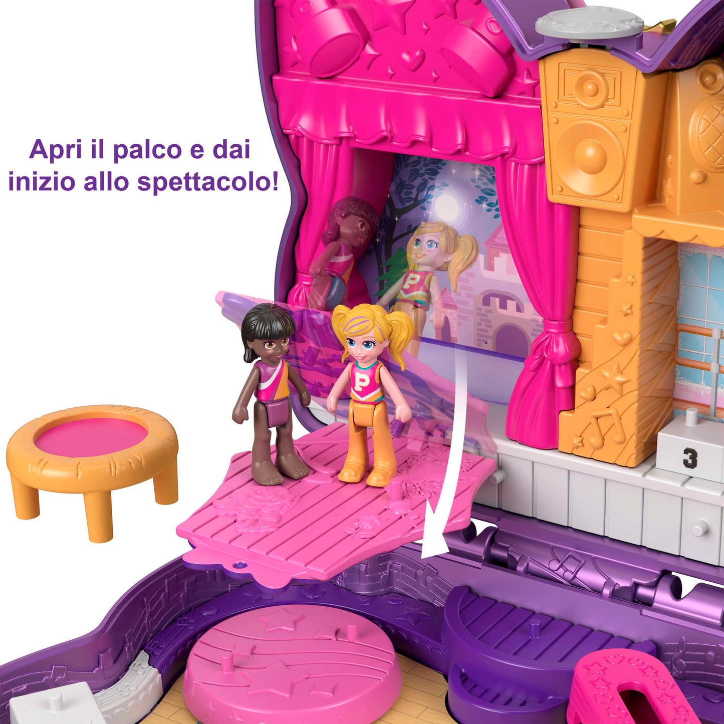 Polly Pocket - Cofanetto Fiocchetto di Danza con Accessori, Giocattolo per Bambini 4+ Anni, HCG17