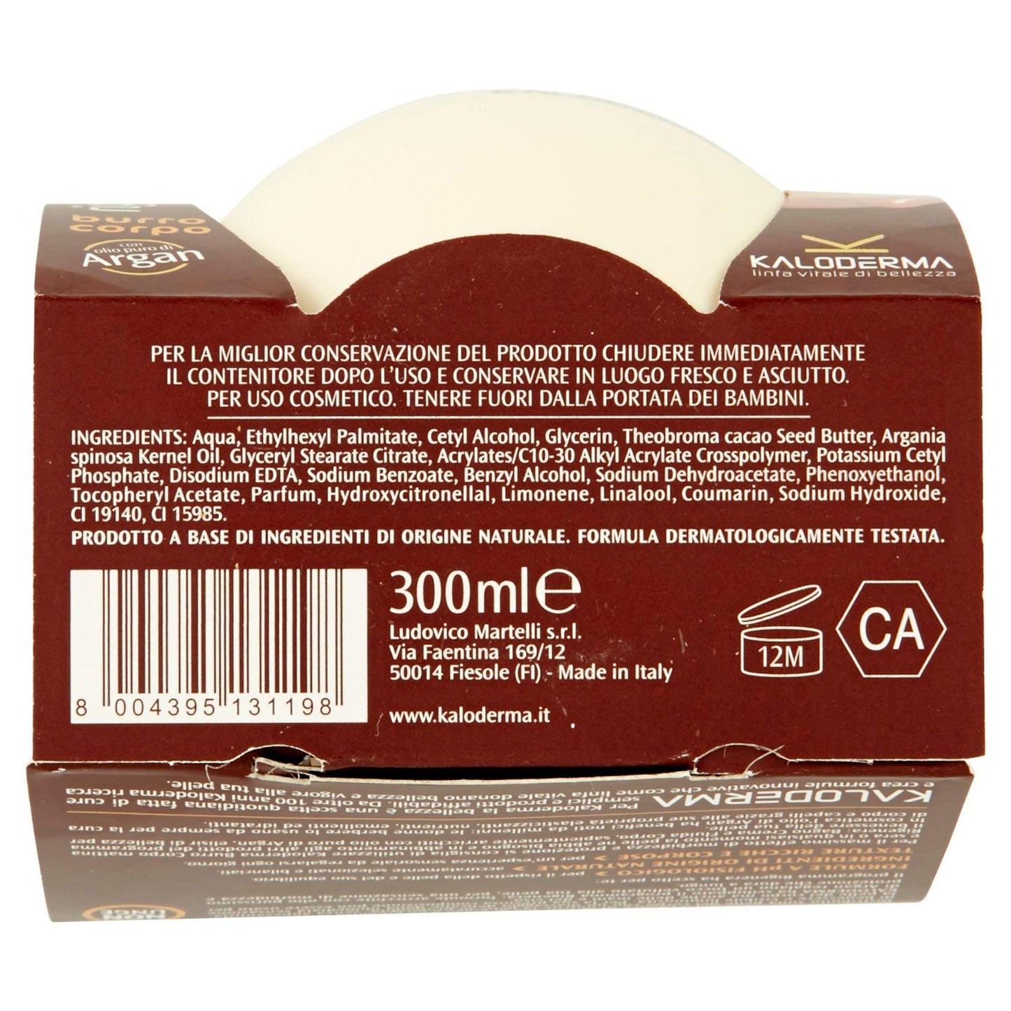 Kaloderma Burro Corpo con Olio di Argan, 300 ml, confezione da 1