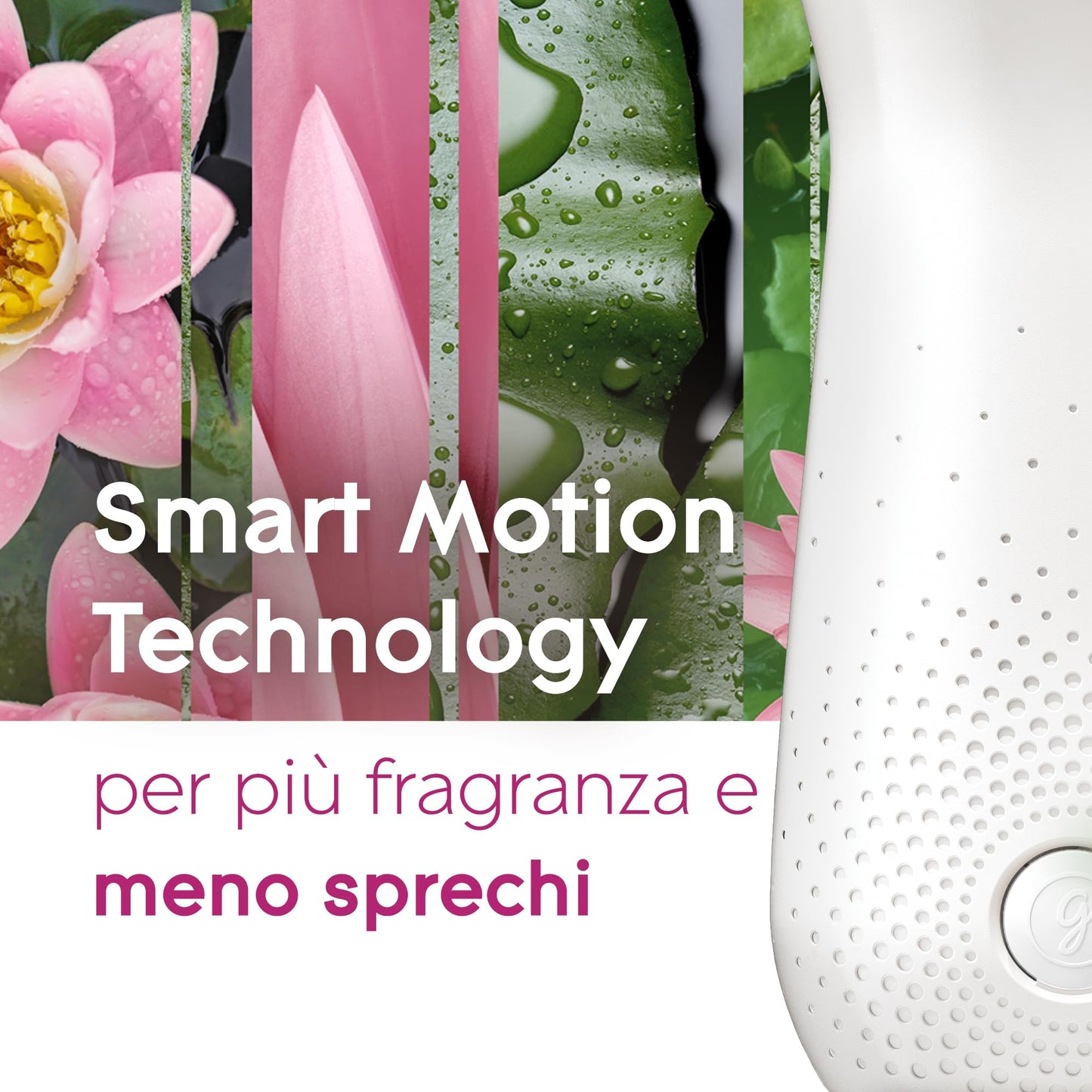 Glade Sense & Spray Profumatore per Ambienti con Olii Essenziali e Sensore smart di Movimento, Fragranza Relaxing Zen, 4 Diffusori e 4 Ricariche, 8 Pile AA