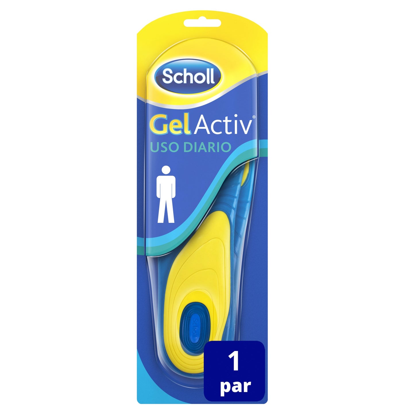 Scholl Solette Scarpe Quotidiane Gel Activ Everyday per Uomo, 40-46.5 EU, 1 Paio