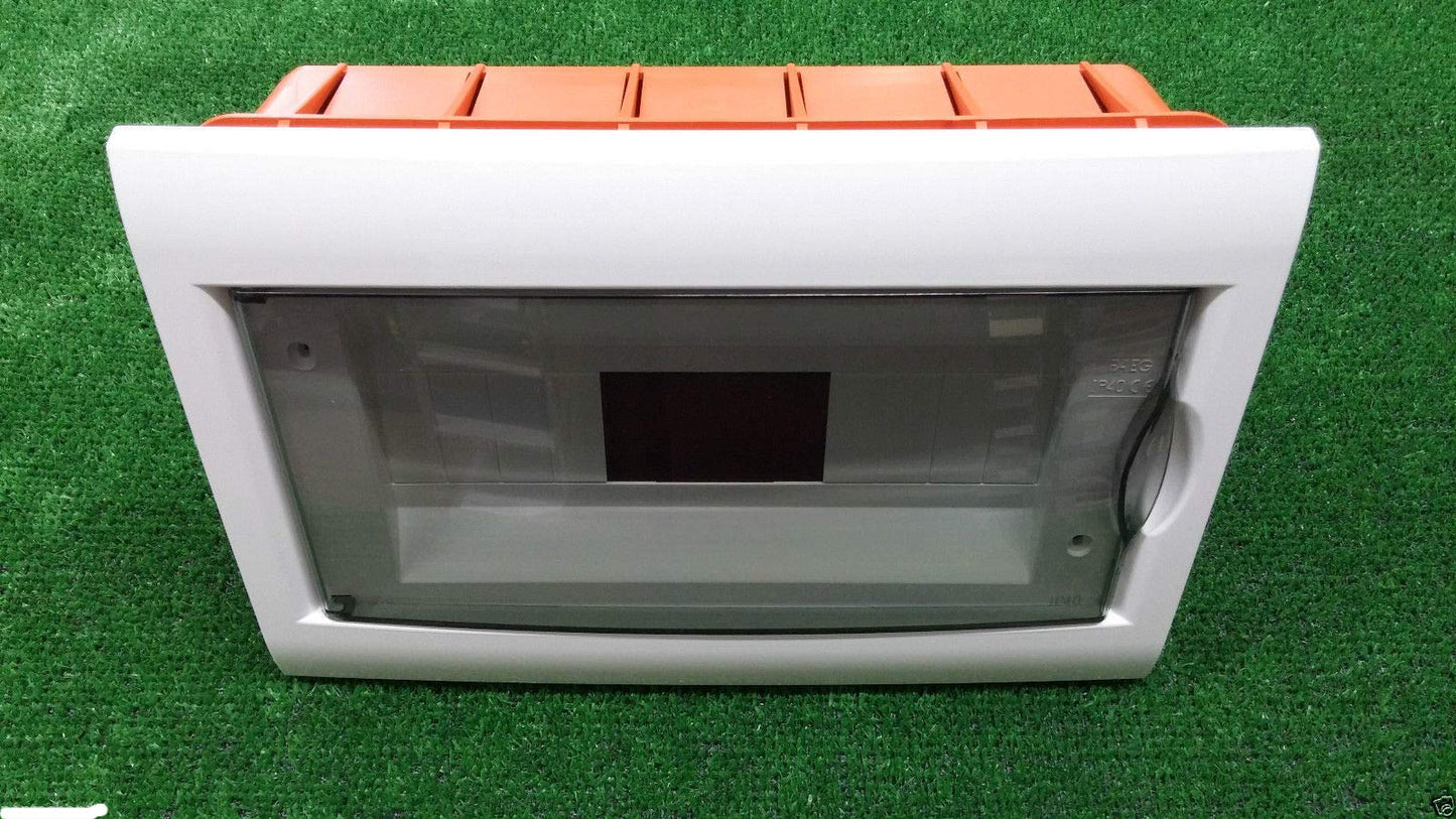 FAEG Centralino da incasso 8 moduli con portello fumè IP40 Bianco