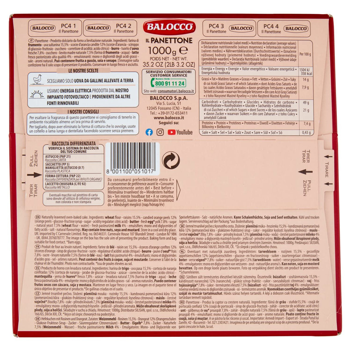 Balocco Il Panettone, 1000g