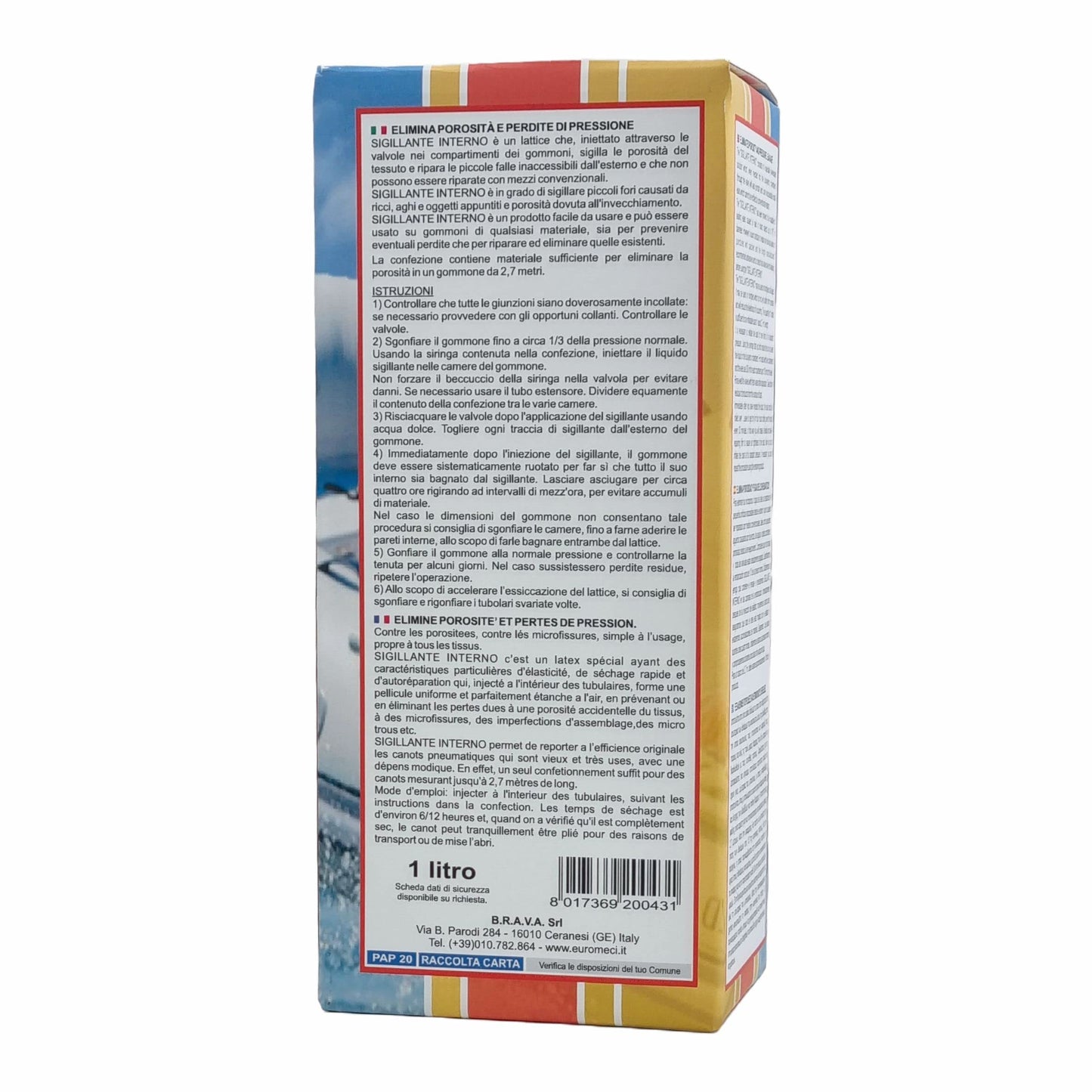 Euromeci SIGILLANTE Interno, Incolore, 1.000 ml