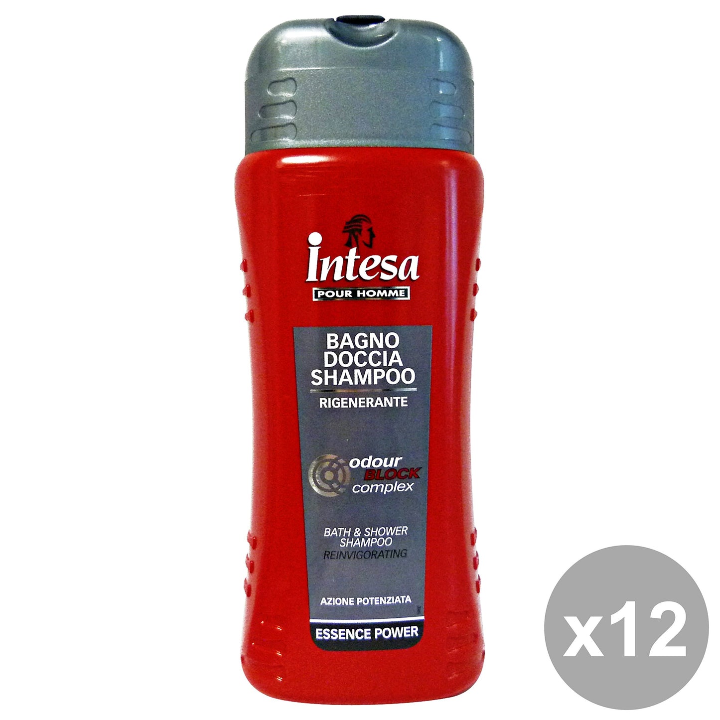 INTESA Set 12 Bagno Doccia Power Odor Block 500 Ml. Saponi E Cosmetici