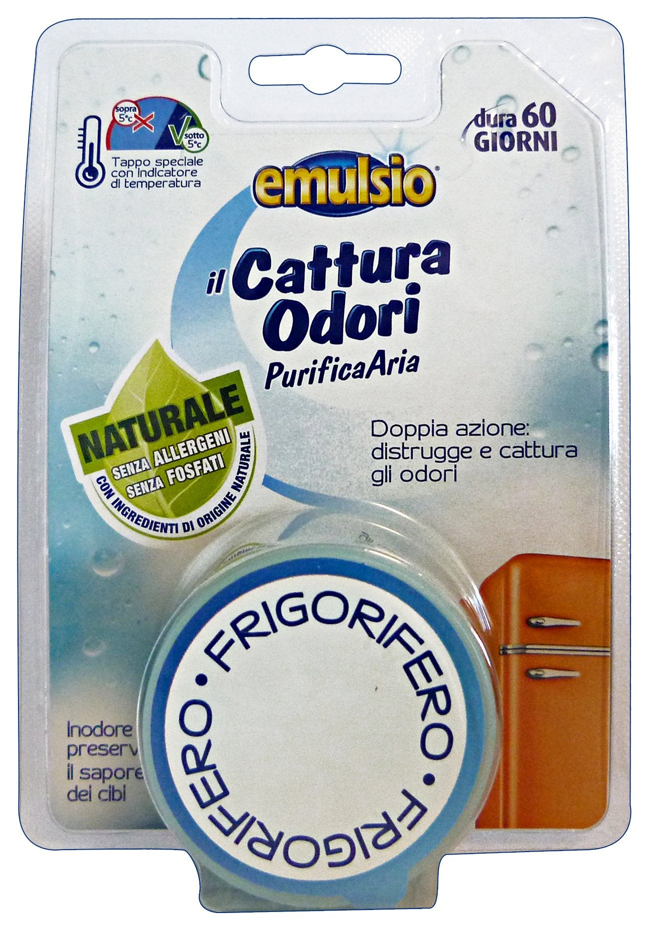 Emulsio Naturale 0298313 Ilcattura Odori Gel Frigo, 40 G