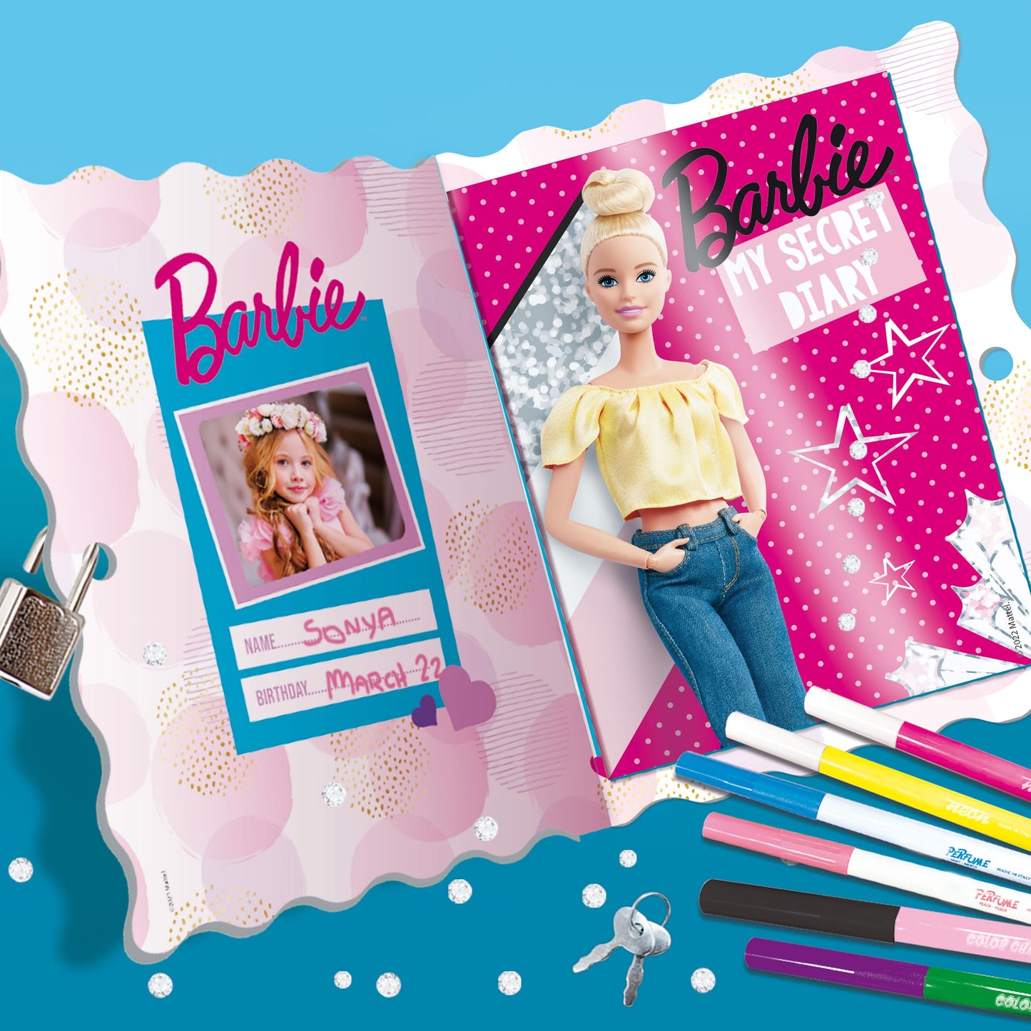 Lisciani Giochi- Barbie My Secret Diary Gioco Creativo, Multicolore, 86030