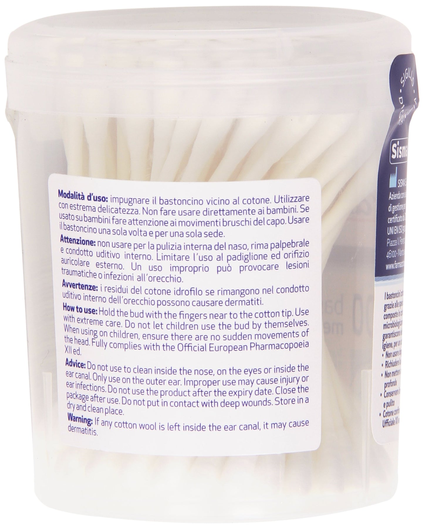 Farmacotone - Bastoncini In Cotone Medicale , 100% Cotone - Biodegradabili - 100 Bastoncini