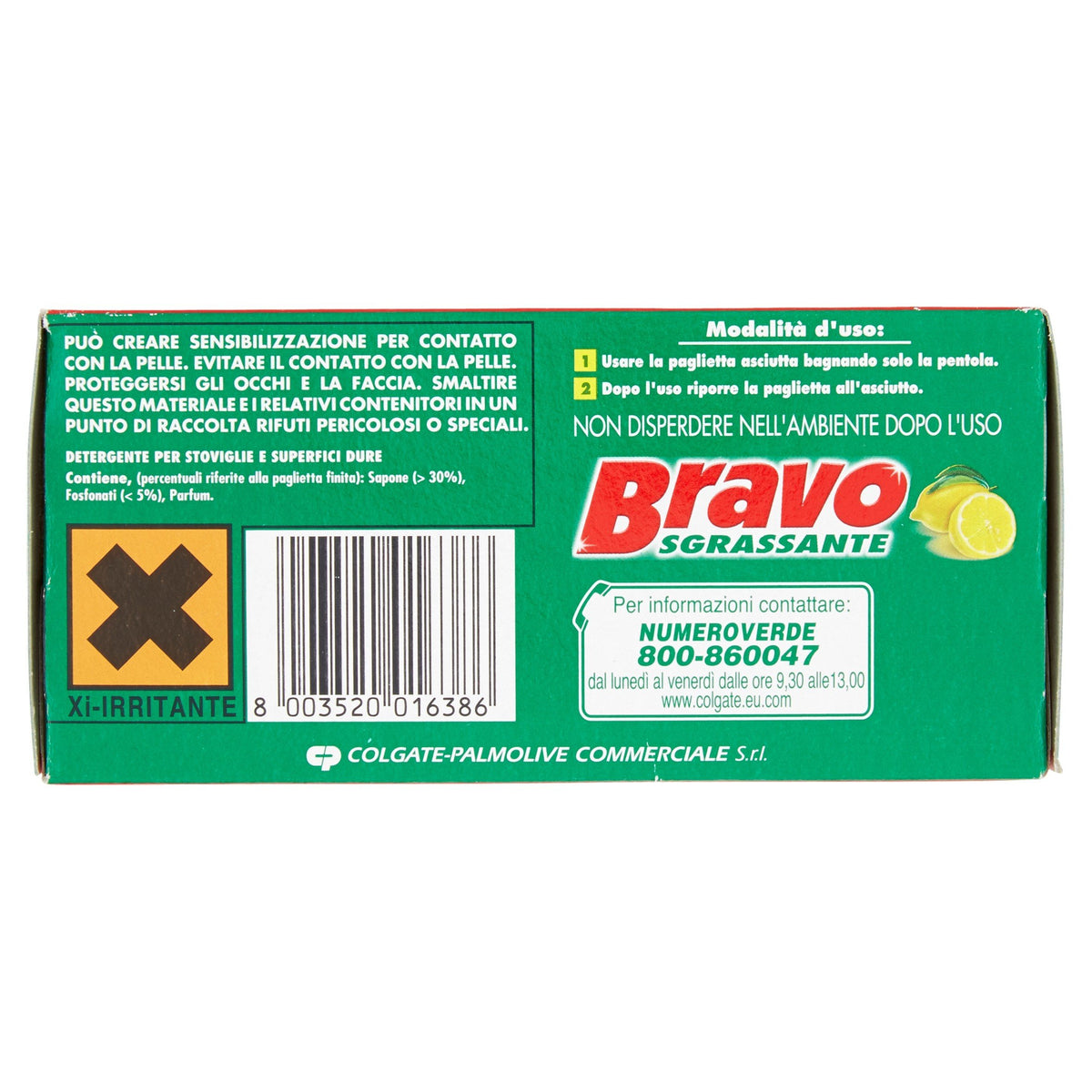 Bravo Pagliette Sgrassante - 1 Pacco da 30 x 7 - Totale: 210
