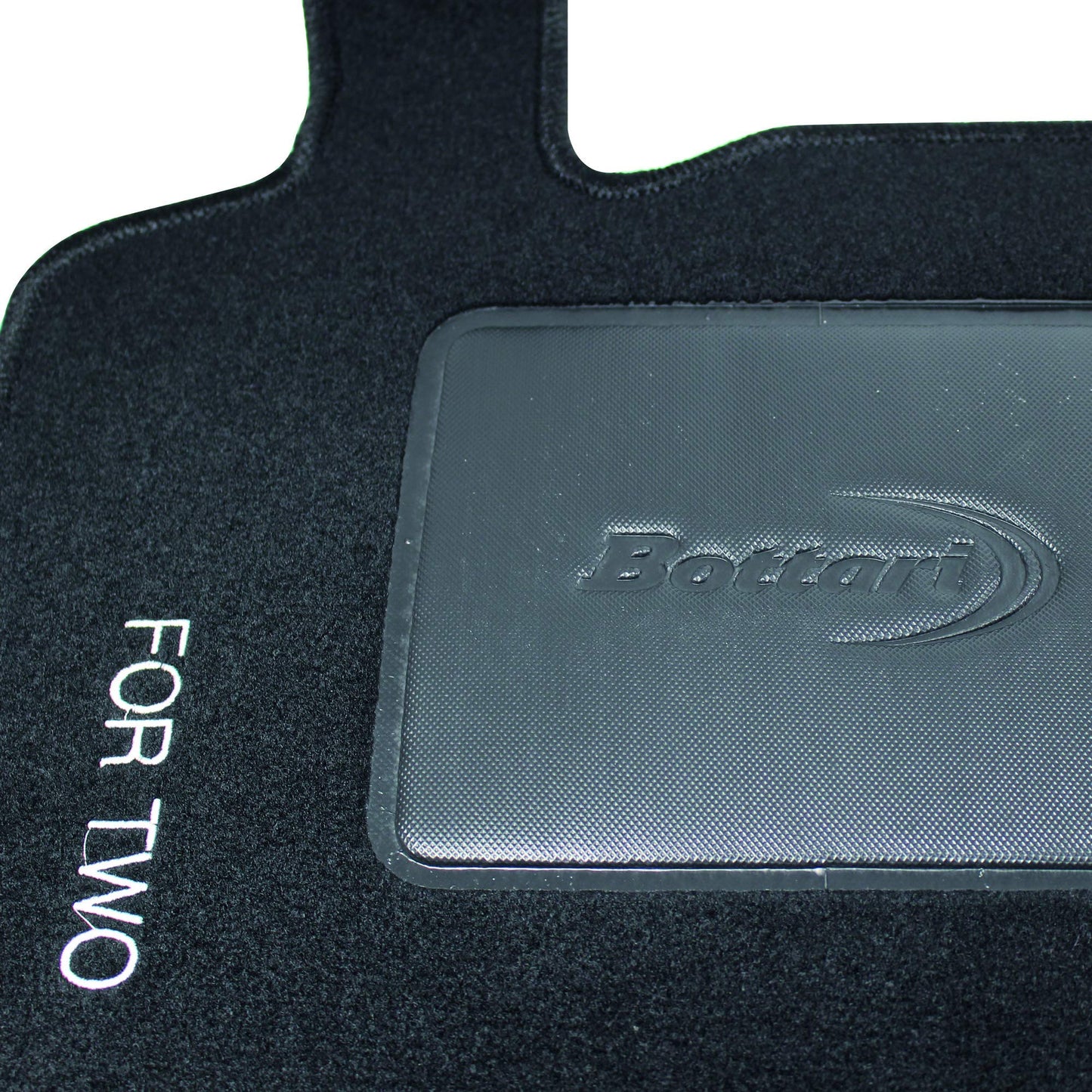 Bottari 39093 Set Tappeti Auto su Misura in Moquette, Nero, 2 Pezzi Set Tappeti Auto su Misura in Moquette per Smart produzione dal 2007 al 2014 , Nero, 4 Pezzi