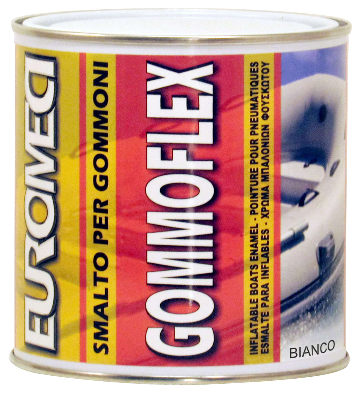 Euromeci Gommoflex, Smalto per Gommoni, Bianco, 750 ml