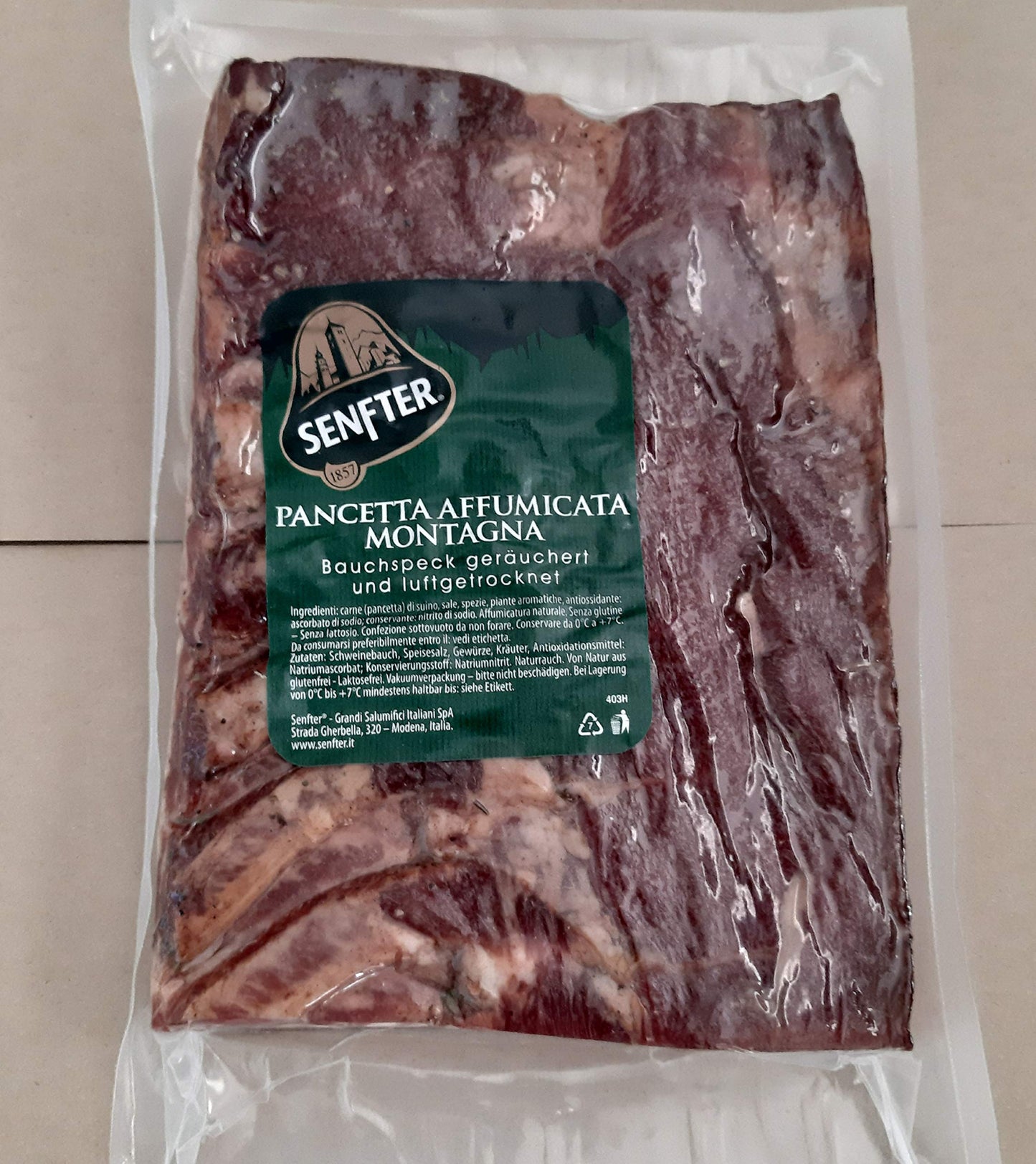 Pancetta Affumicata Montagna circa 1,500kg