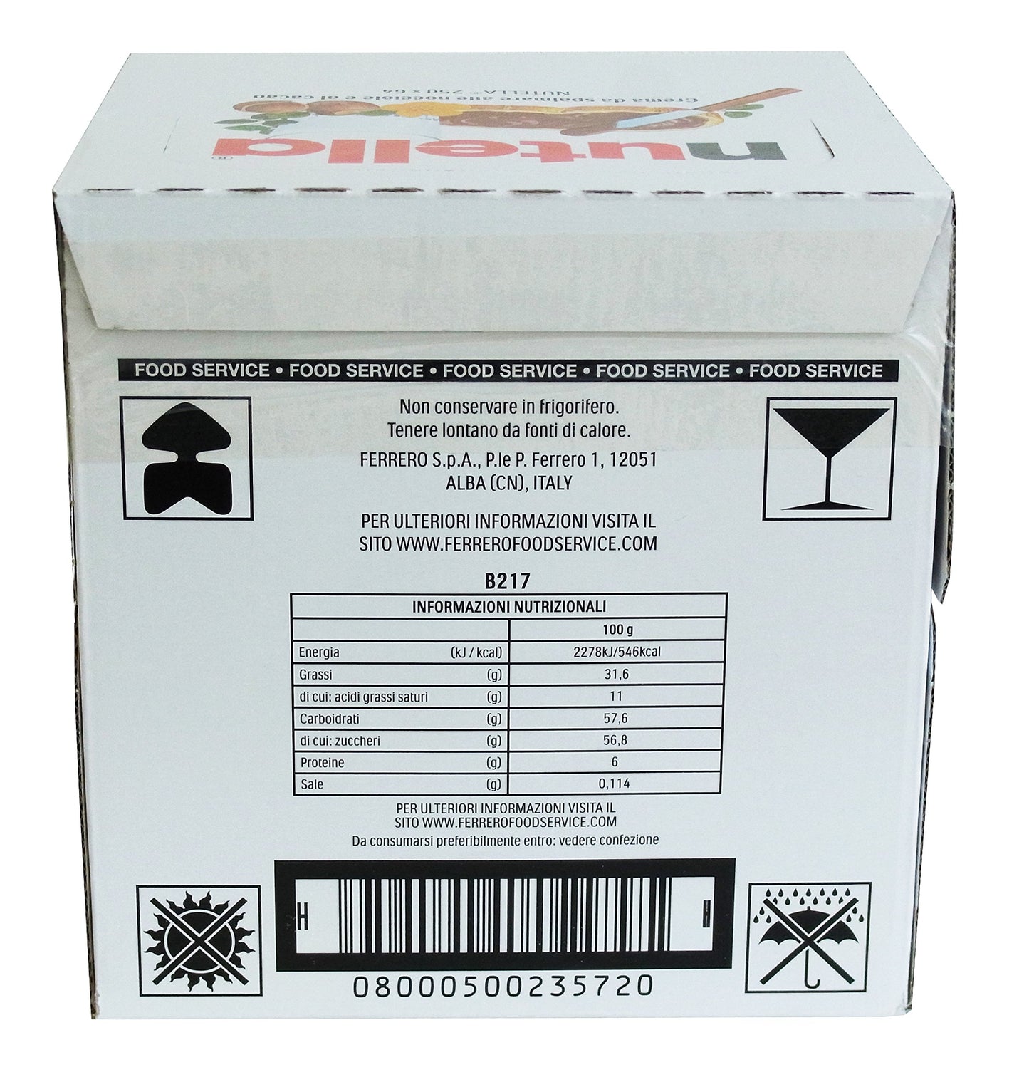 Beta BS80918 Nutella Mini-vetro per negozio, Nocciola e cacao