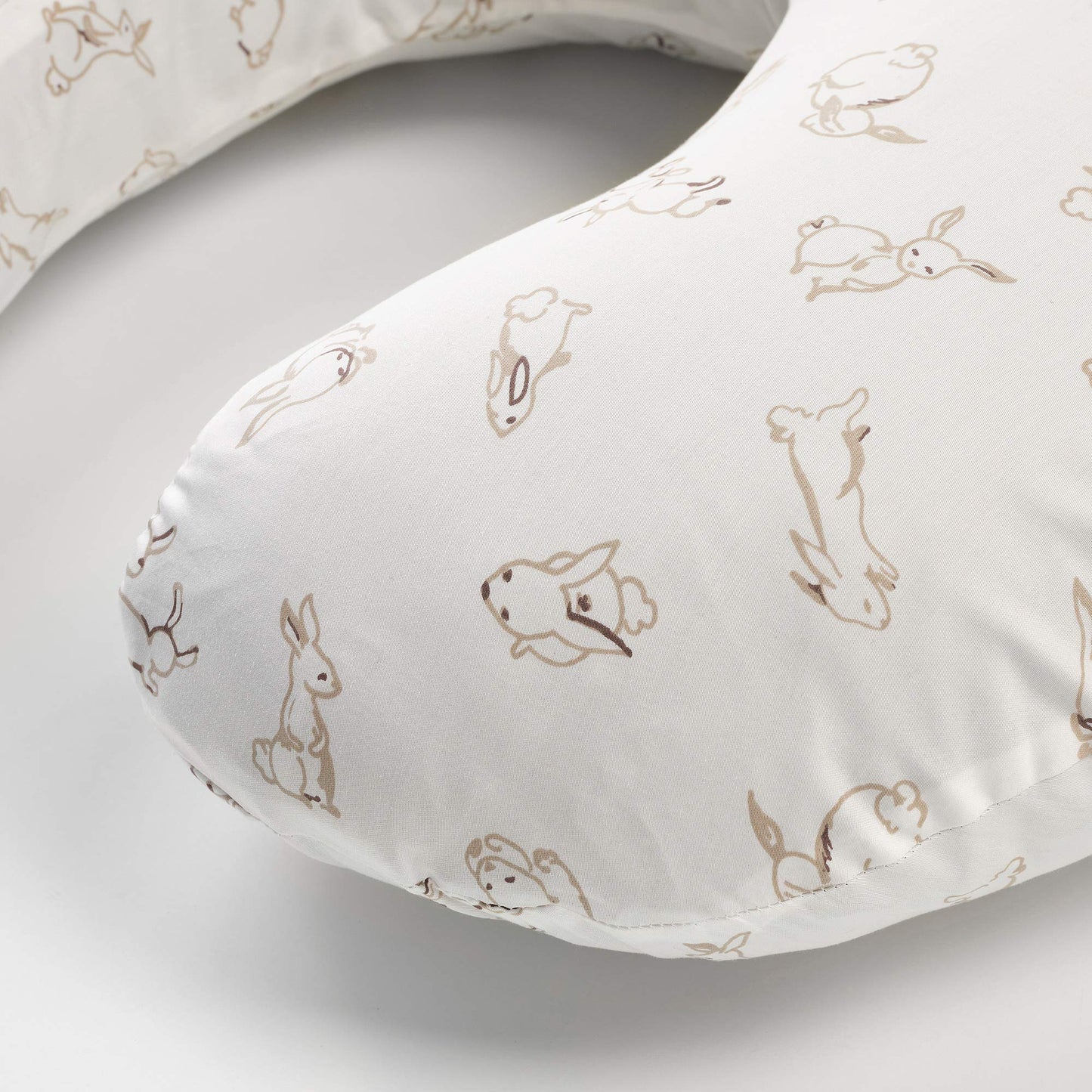 IKEA LEN - Federa per cuscino da allattamento, 60 x 50 x 18 cm, motivo coniglio/bianco