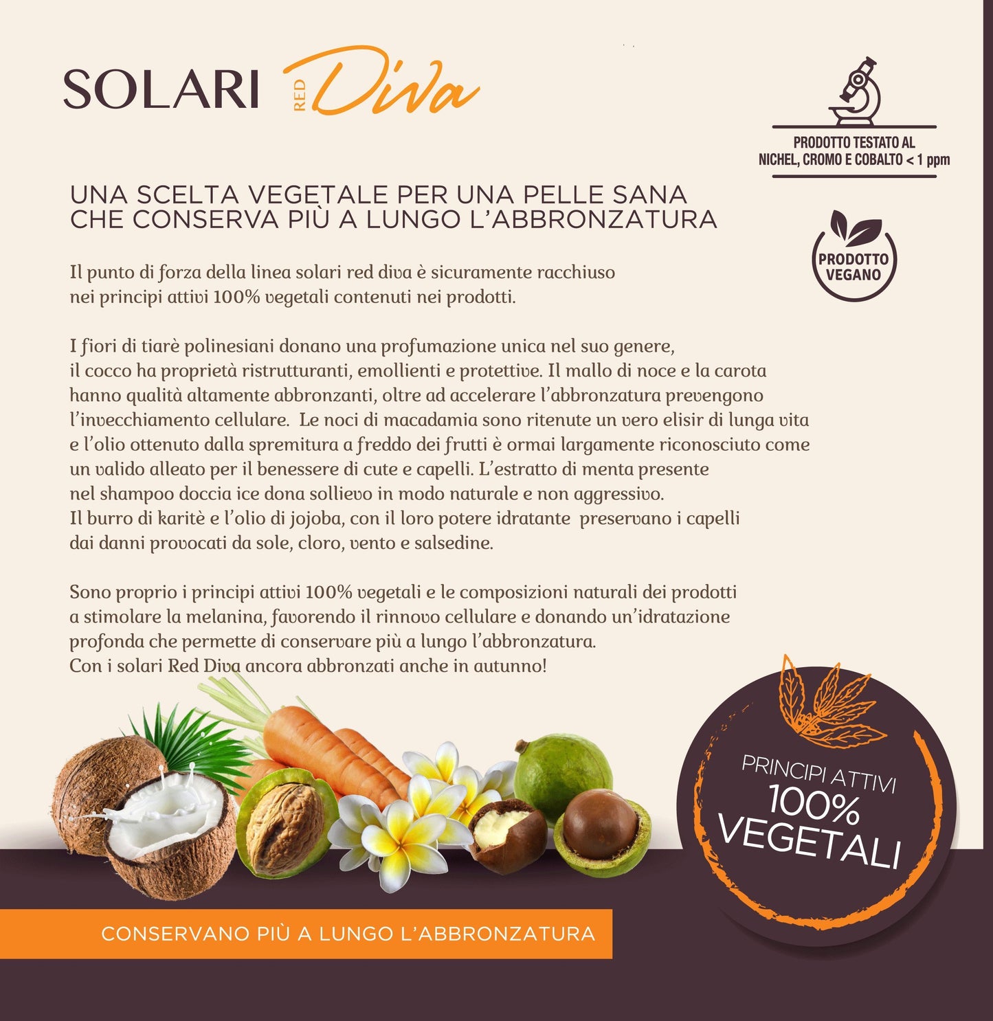 Diva - Olio solare al cocco e monoi tahiti superabbronzante 100% vegetale, vegano, senza paraffina, petrolati, parabeni 100 ml