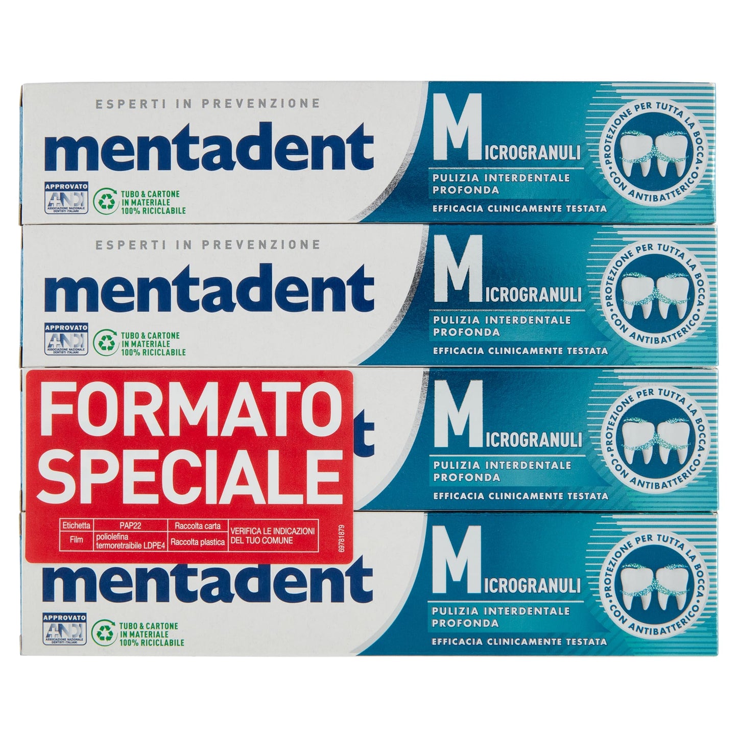 Mentadent Microgranuli, 4 x 75ml