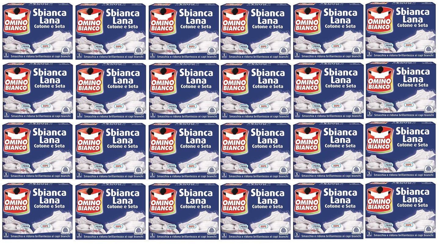 24 x OMINO BIANCO Sbiancalana Smacchiatore In Buste 100 GR