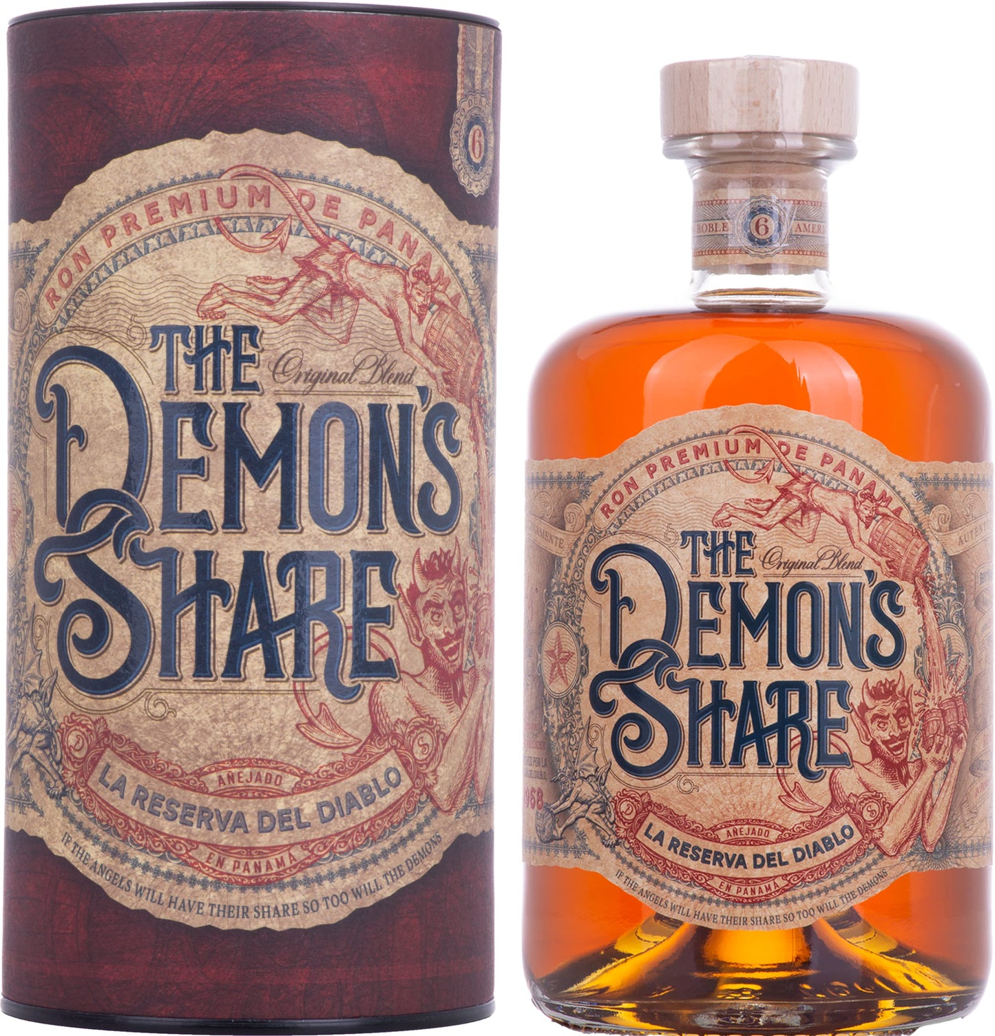 The Demon's Share Rum 6 Years Old 40% Vol. 0,7l in Giftbox