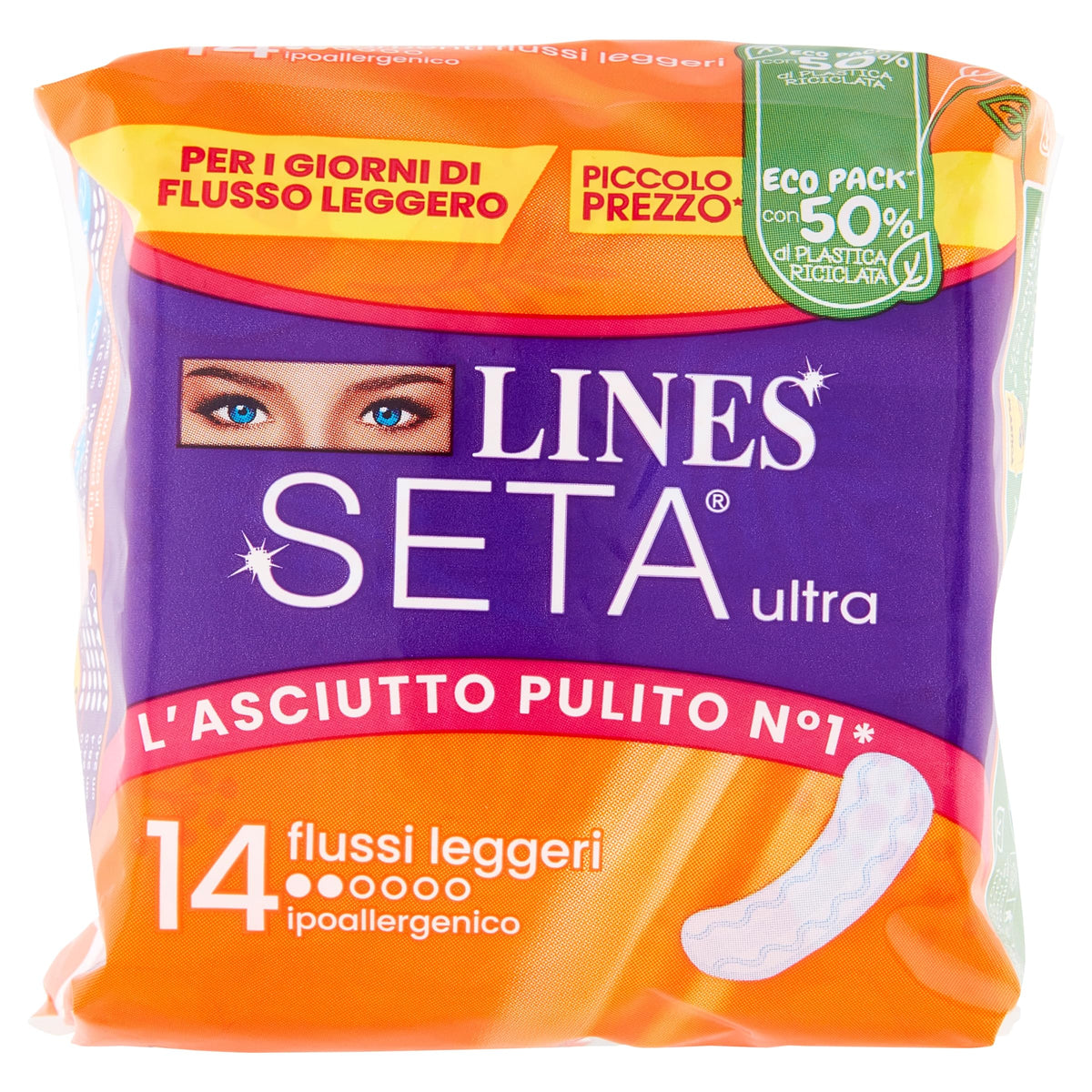 LINES SETA ULTRA FLUSSI LEGGERI 14 PZ. ASSORBENTI