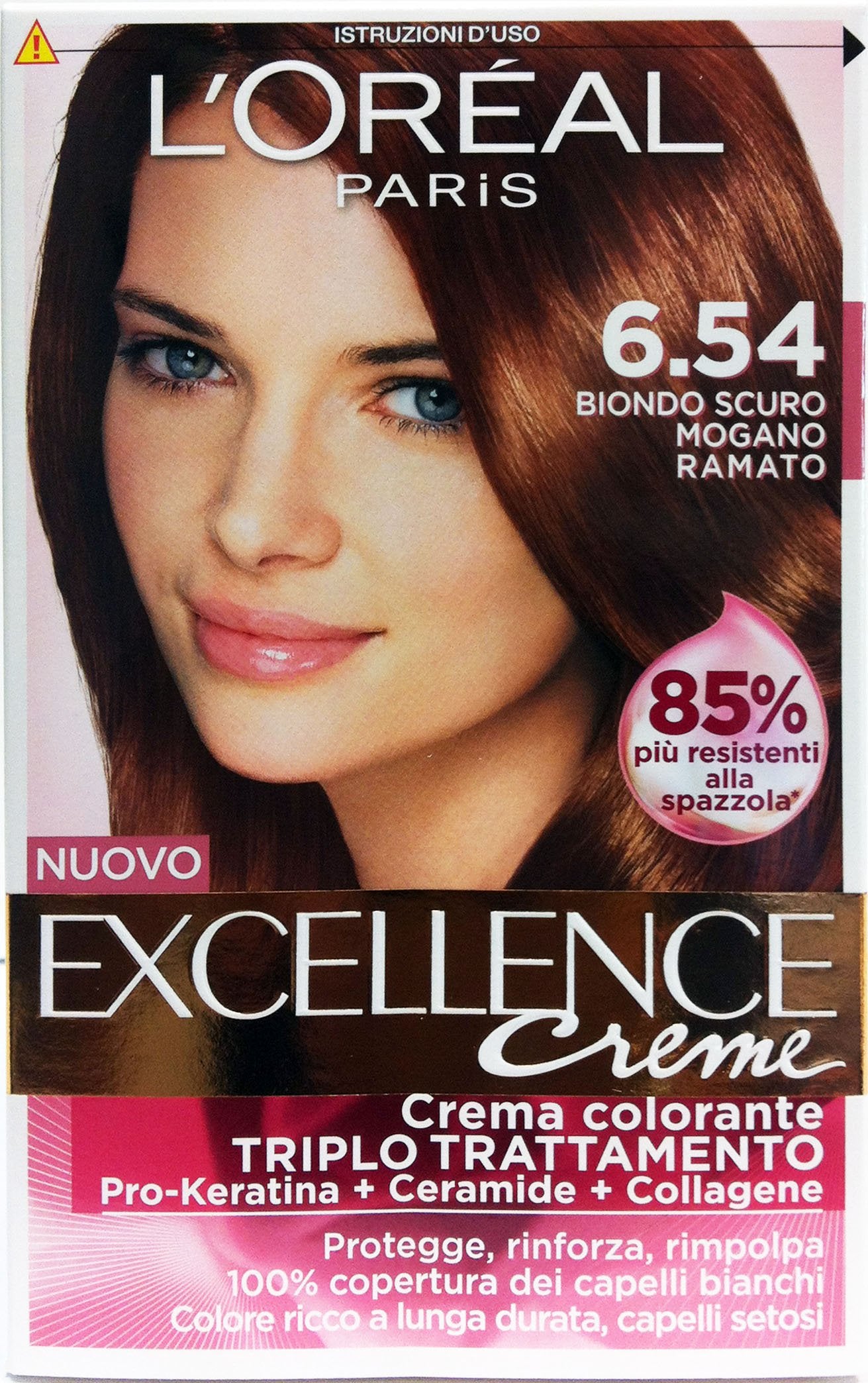 EXCELLENCE Crema Colorante Biondo Scuro Mogano 6.54 40 Ml