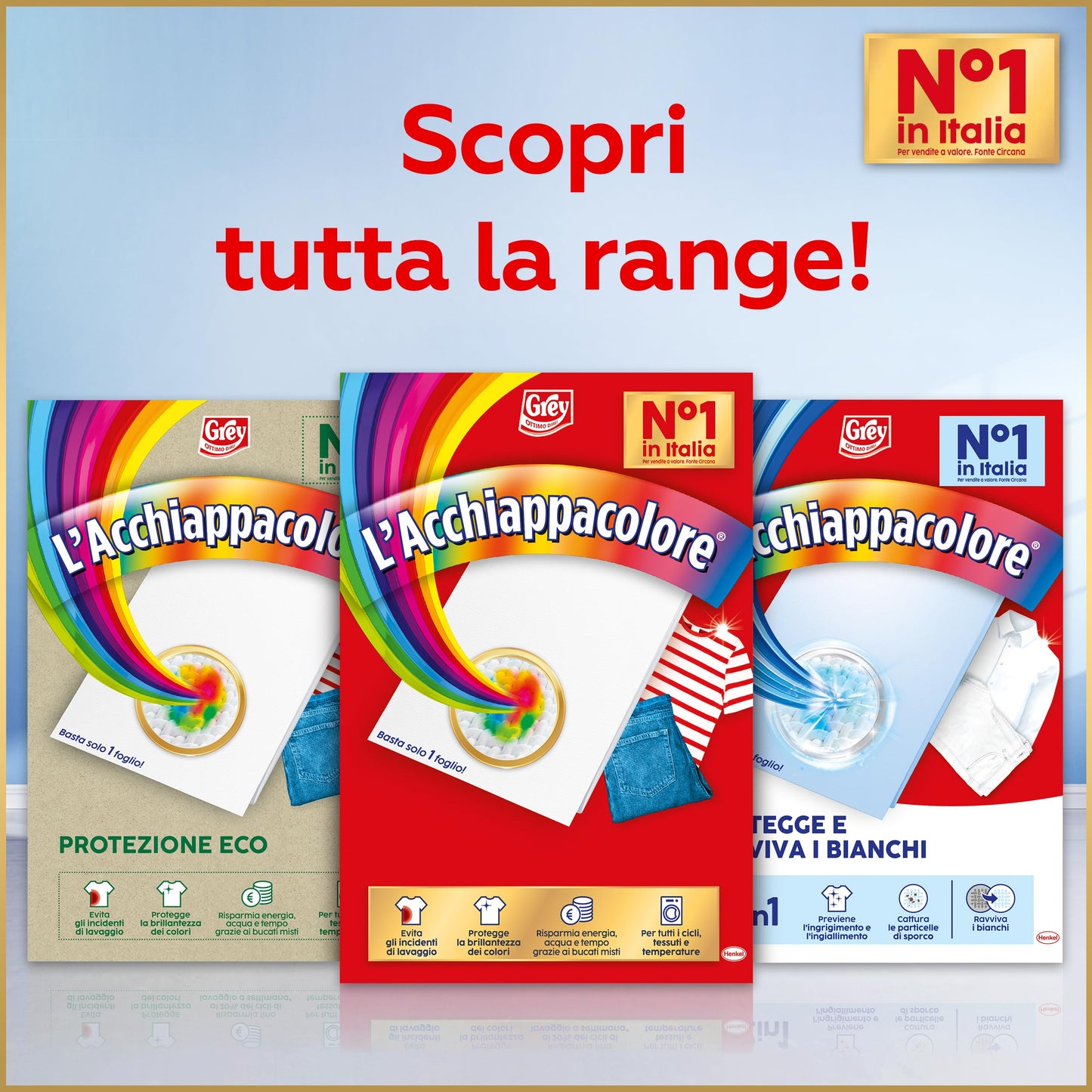 Grey L'Acchiappacolore Fogli Cattura Colore Lavatrice Evita Incidenti Lavaggio, Foglietti Acchiappacolore e Anti Sporco, Confezione da 22 fogli