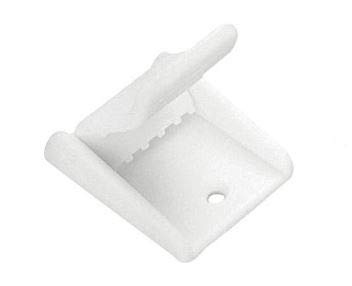 FIBBIA IN Nylon Bianco per Nastro per Fissaggio Barche su CARRELLI da 3 CM