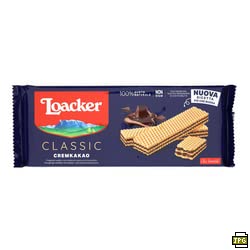 Loacker - Classic Milk - Wafer Classico con 3 Strati di Cialde Farcite con Crema al Latte - Merenda e Snack