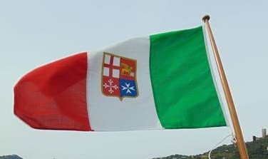 CG94 Bandiera Italia Marina Mercantile 20 x 30 cm Gommone- Barca-Tempo Libero