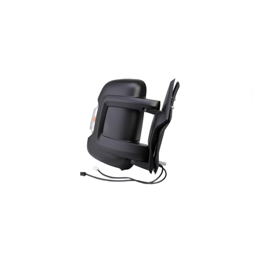 CG94 - Specchietto Retrovisore Elett. Term. Braccio Corto con Fan. - Compatibile per Auto Jumper - Calotta Nera