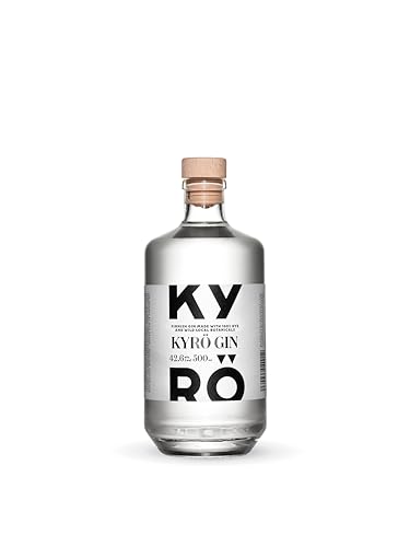 Kyrö - Gin Finlandese, Distillato di Segale con Aggiunta di 20 Botaniche, Senza Glutine, Bottiglia in Vetro da 500 ml